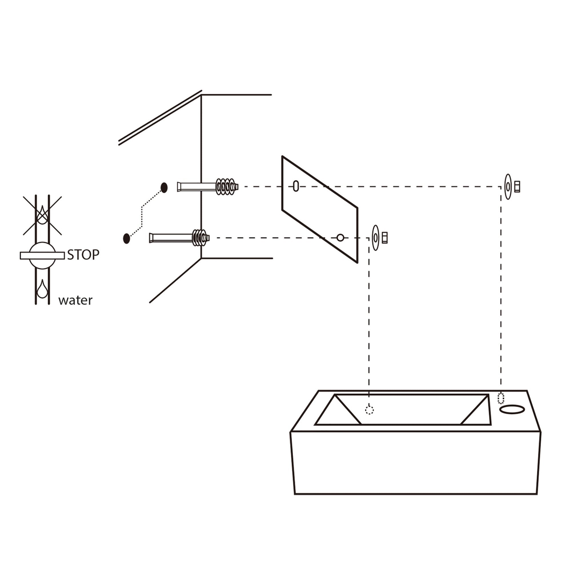 Differnz Force fontein beton - 40 x 22 x 8 cm - donkergrijs - Mozaiektegel.com