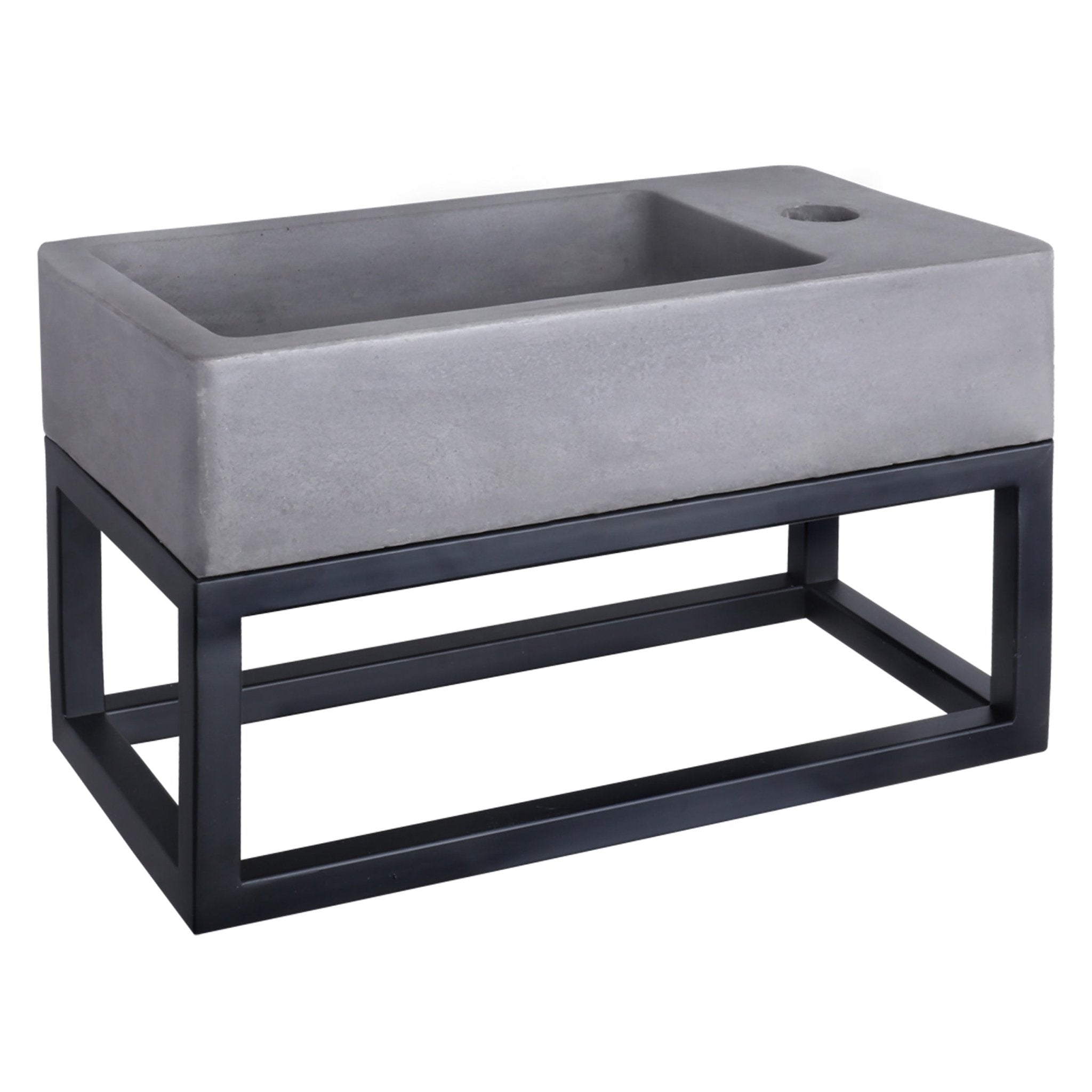 Differnz Force fontein beton - 40 x 22 x 8 cm - donkergrijs - Mozaiektegel.com