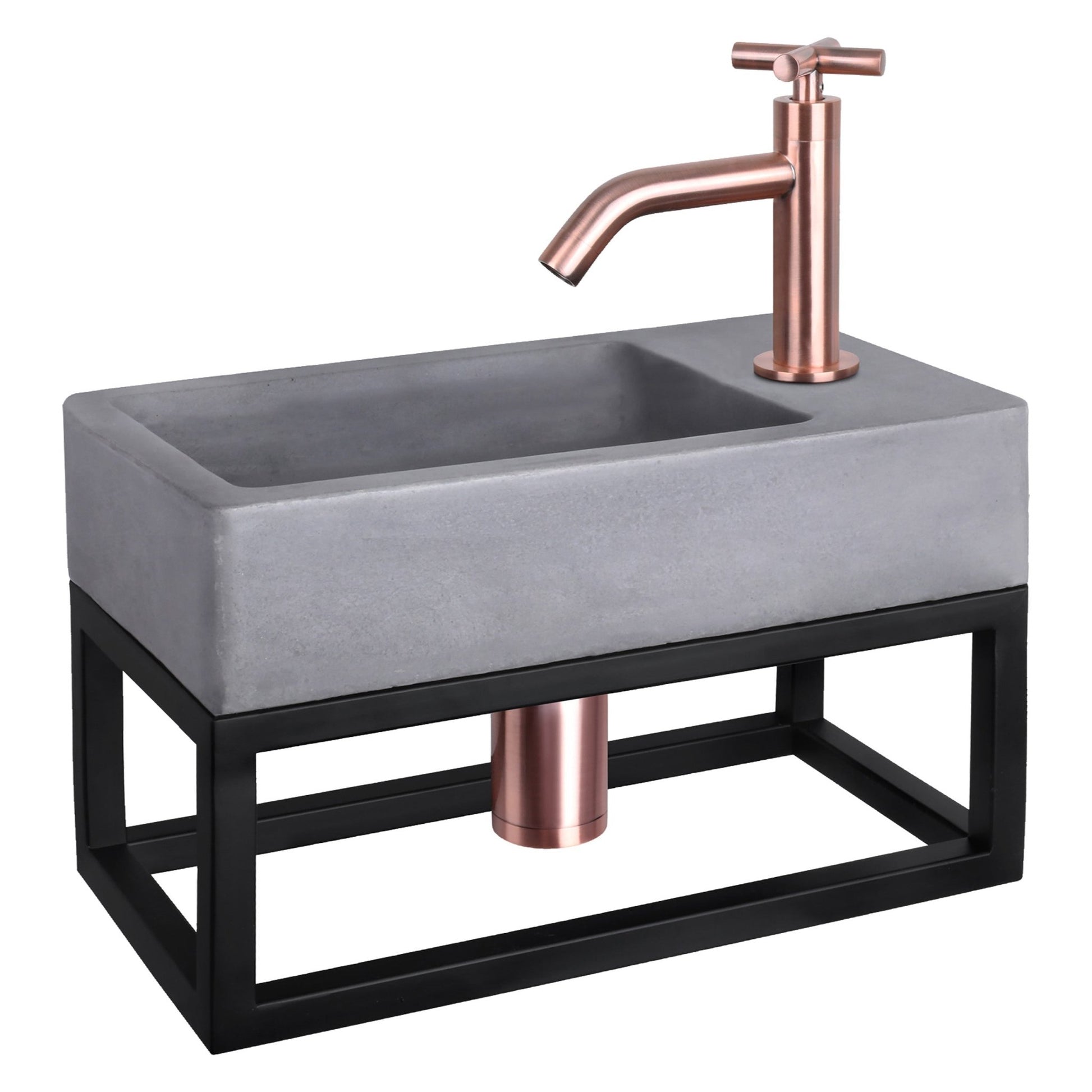 Differnz Force fontein beton - 40 x 22 x 8 cm - donkergrijs - Mozaiektegel.com