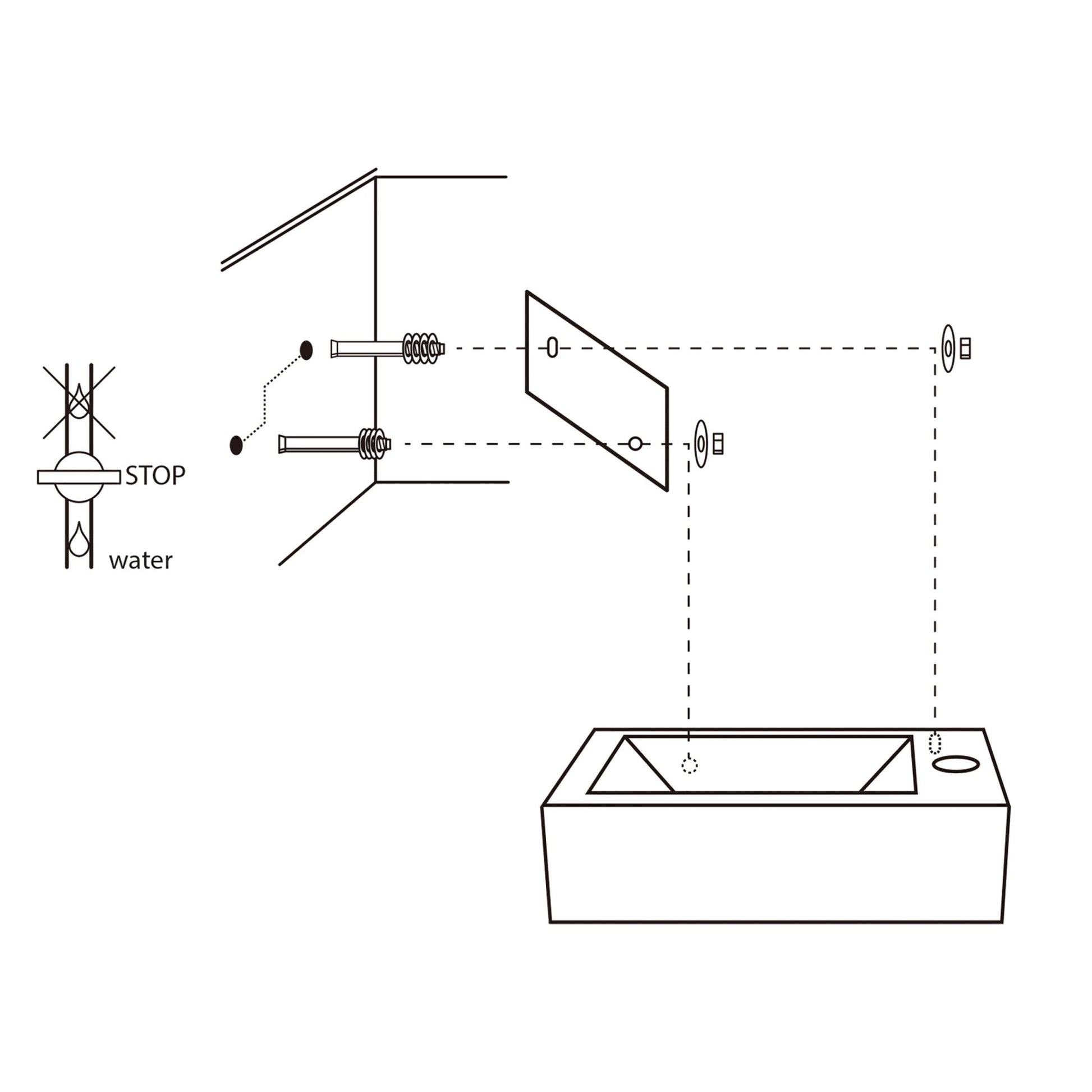 Differnz Force fontein keramiek - 40 x 22 x 11.5 cm - wit - Mozaiektegel.com