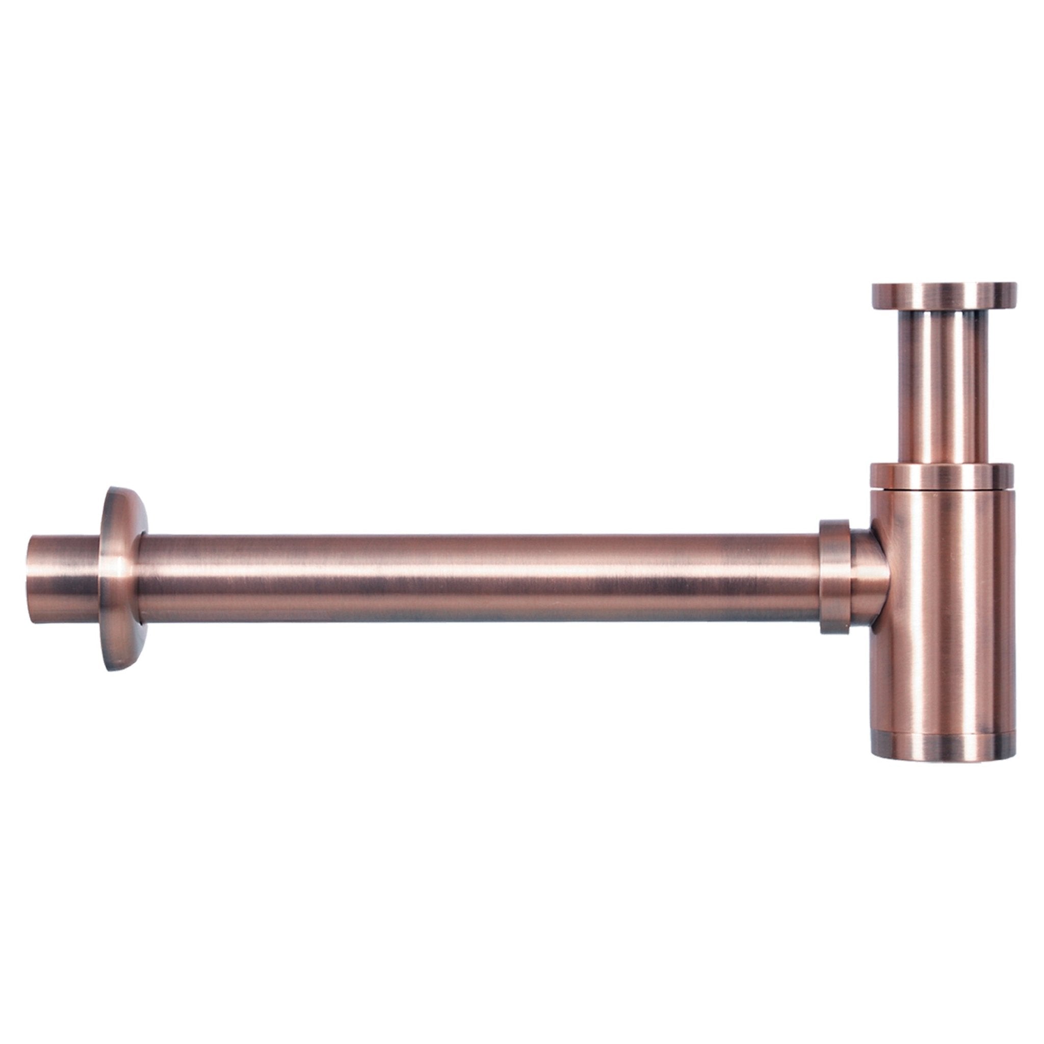 Differnz Force fonteinset beton donkergrijs - kraan gebogen - met handdoekrek - 40 x 22 x 9 cm - rood koper - Mozaiektegel.com