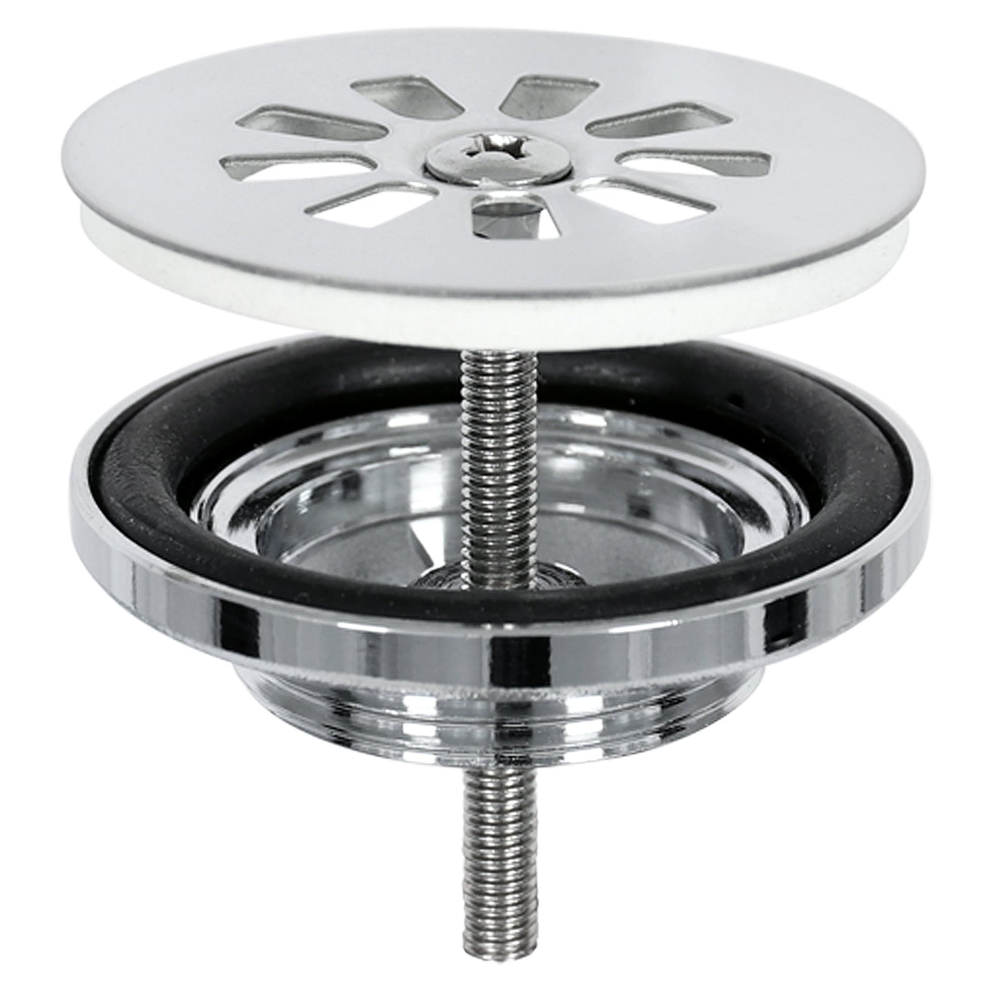 Differnz Force fonteinset beton donkergrijs - kraan kruis - 40 x 22 x 8 cm - chroom - Mozaiektegel.com