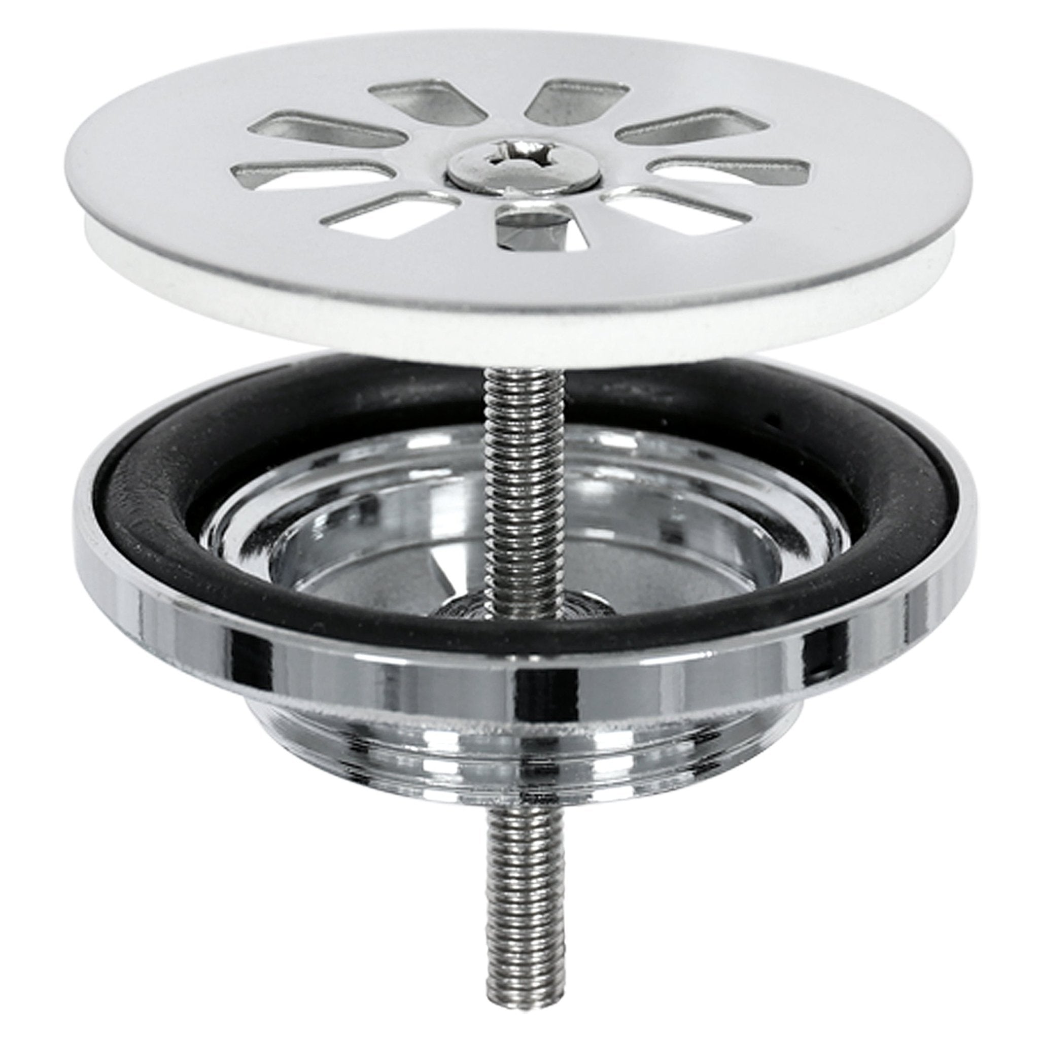 Differnz Force fonteinset beton donkergrijs - kraan kruis - 40 x 22 x 8 cm - chroom - Mozaiektegel.com