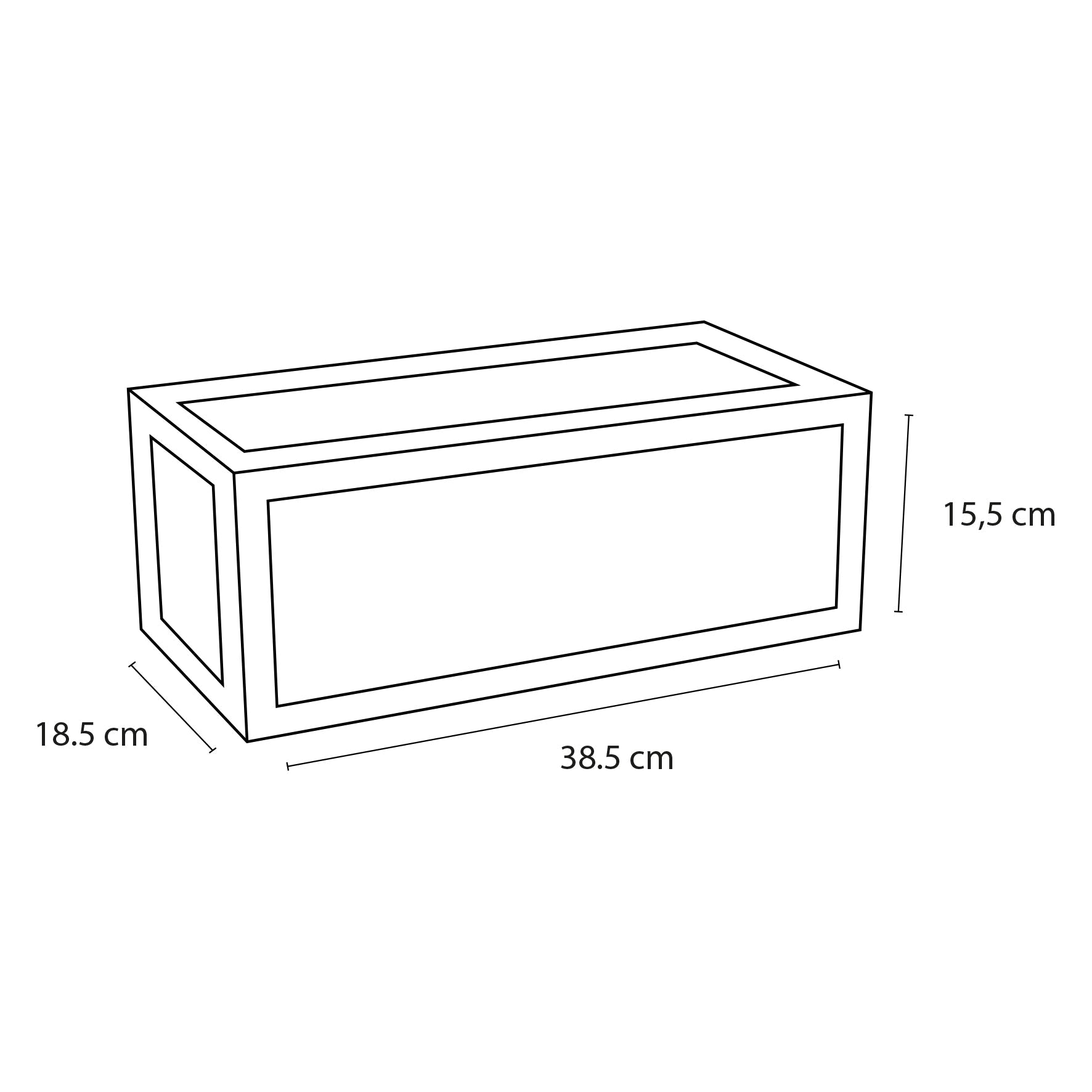 Differnz handdoekhouder voor fontein | mat zwart | 38.5 x 18.5 x 15.5 cm - Mozaiektegel.com