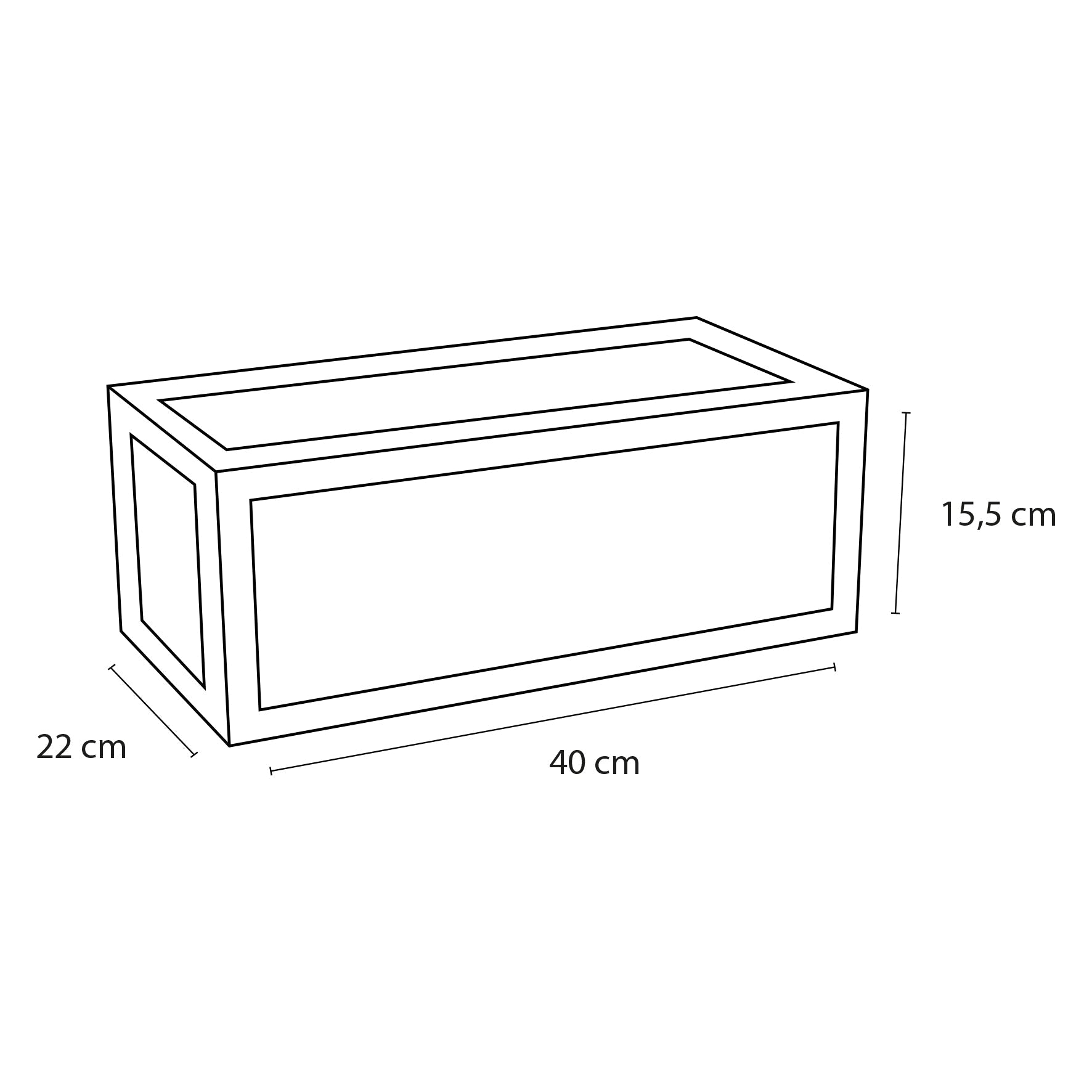 Differnz handdoekhouder voor fontein | mat zwart | 40 x 22 x 15.5 cm - Mozaiektegel.com