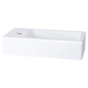 Differnz Helios fontein keramiek - links - 37.5 x 18.5 x 9 cm - wit - Mozaiektegel.com