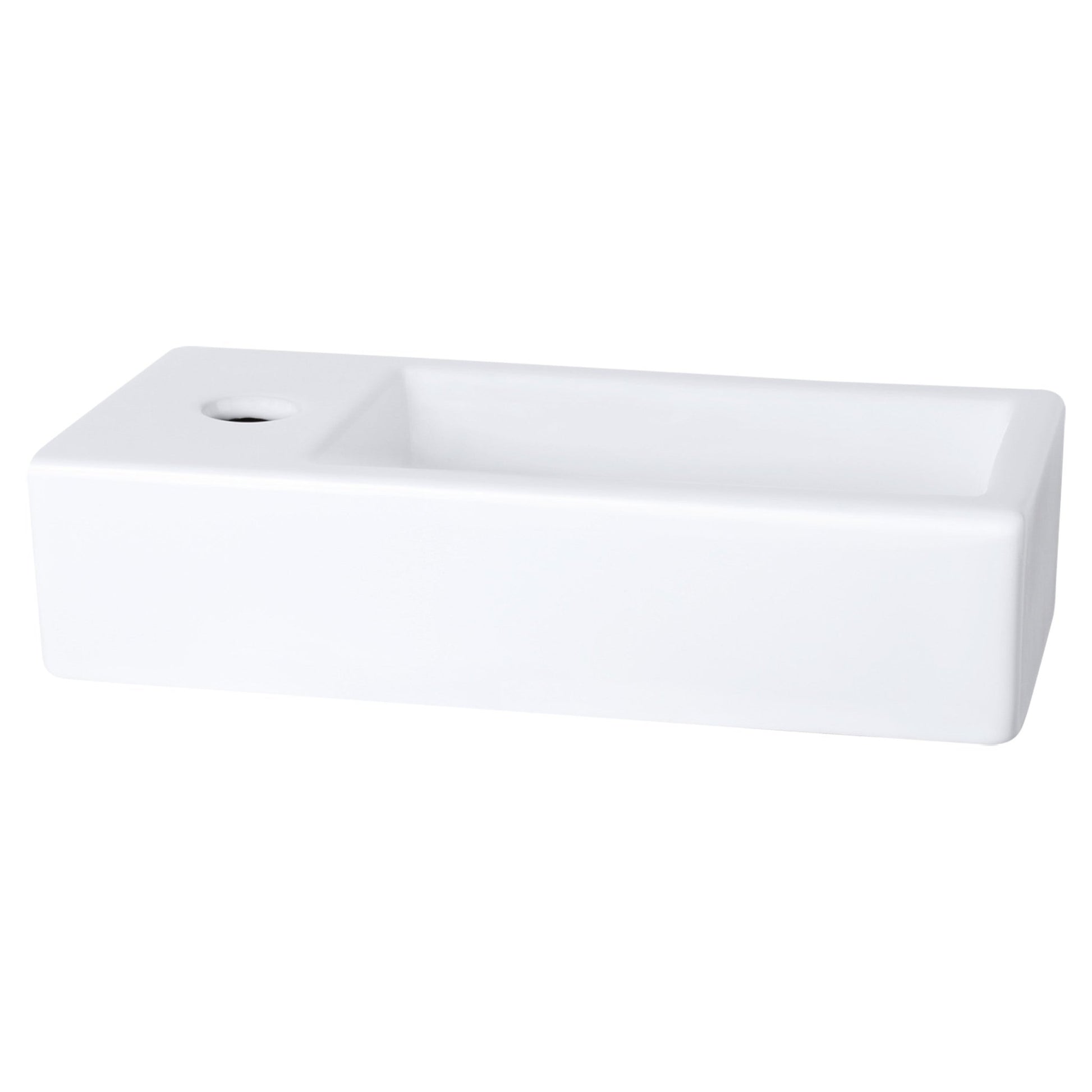 Differnz Helios fontein keramiek - links - 37.5 x 18.5 x 9 cm - wit - Mozaiektegel.com