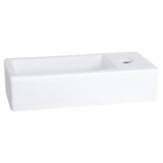 Differnz Helios fontein keramiek - rechts - 37.5 x 18.5 x 9 cm - wit - Mozaiektegel.com