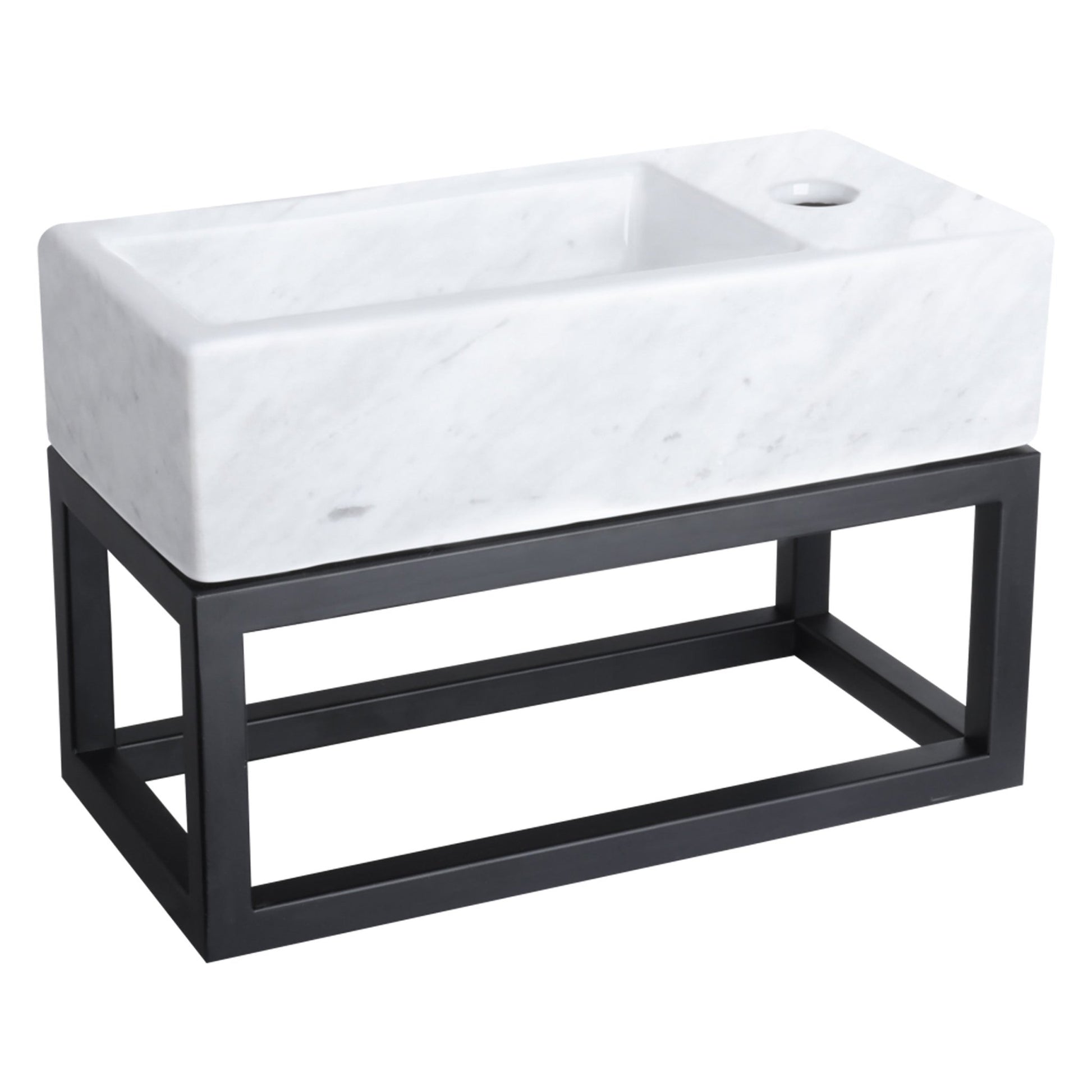 Differnz Helios fontein marmer - 37.5 x 18.5 x 9.5 cm - wit - Mozaiektegel.com