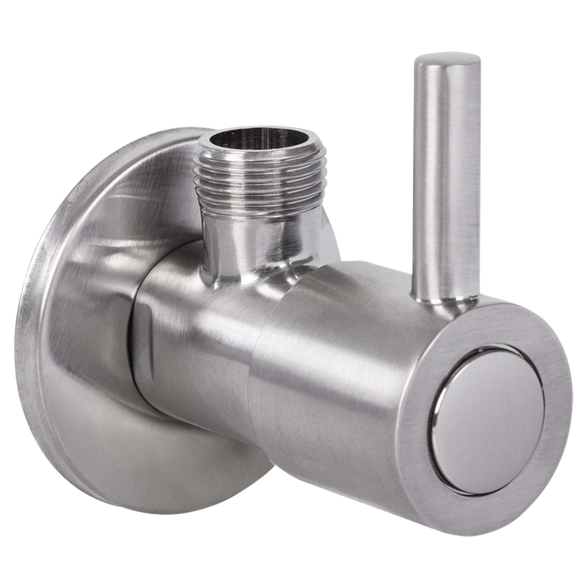 Differnz hoekstopkraan - 1/2 x 3/8 - mat chroom - Mozaiektegel.com