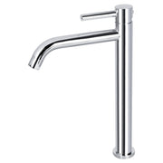 Differnz hoge kraan koud/warm - gebogen - 30.6 x 17.4 cm - mat chroom - Mozaiektegel.com