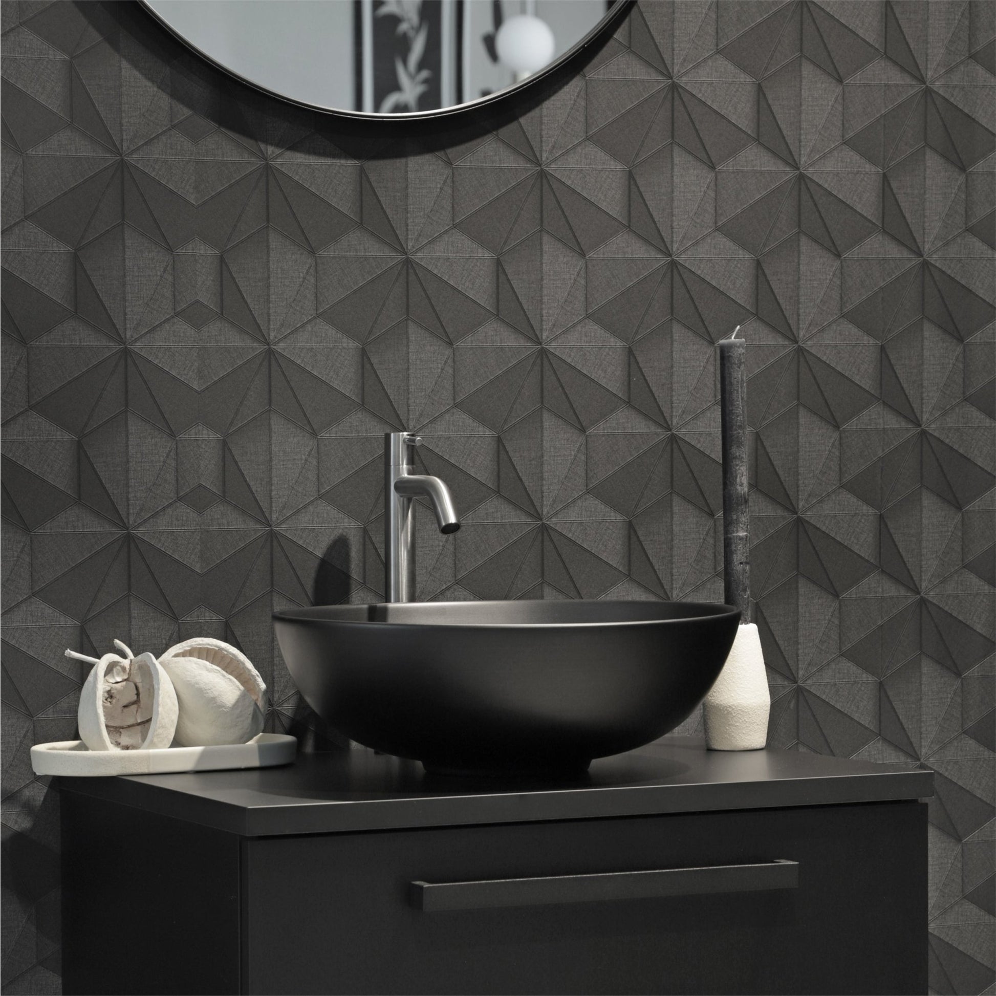 Differnz hoge kraan koud/warm - gebogen - 30.6 x 17.4 cm - mat chroom - Mozaiektegel.com