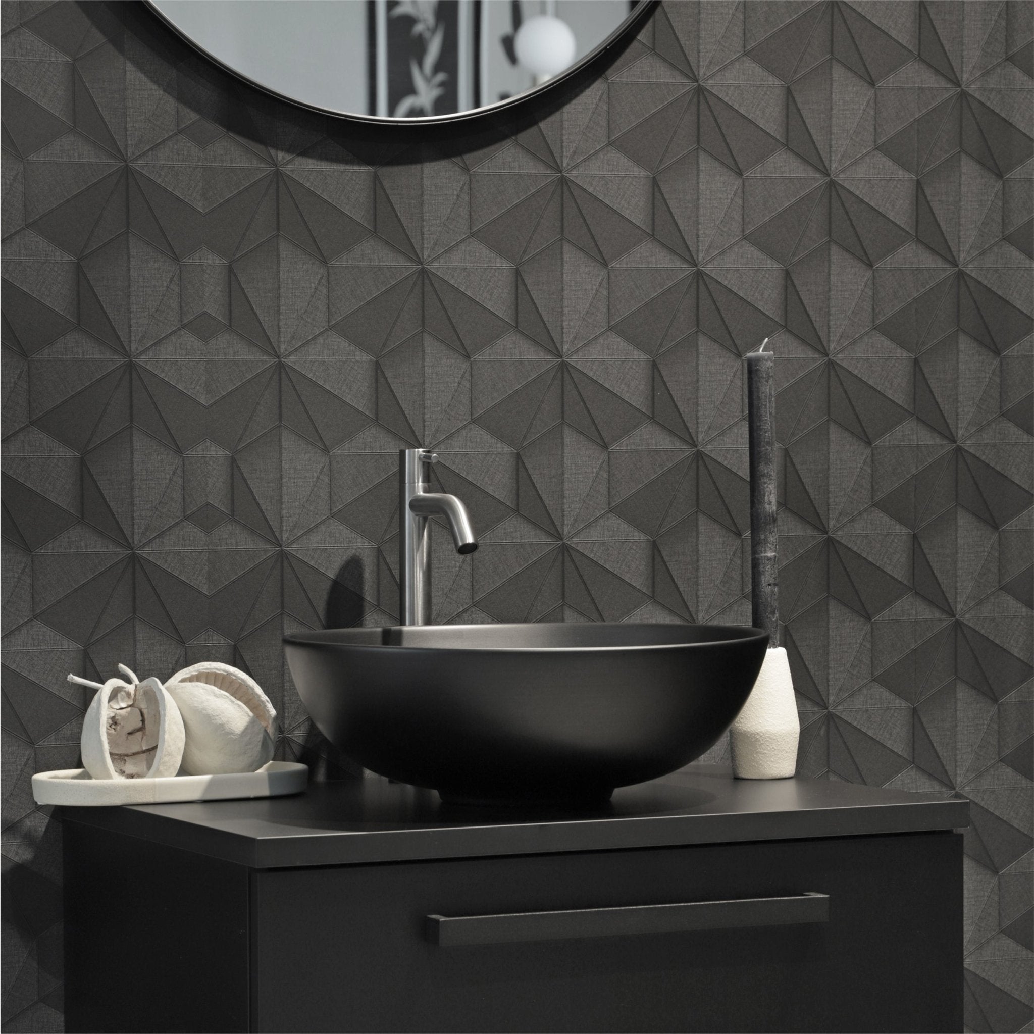 Differnz hoge kraan koud/warm - gebogen - 30.6 x 17.4 cm - mat chroom - Mozaiektegel.com