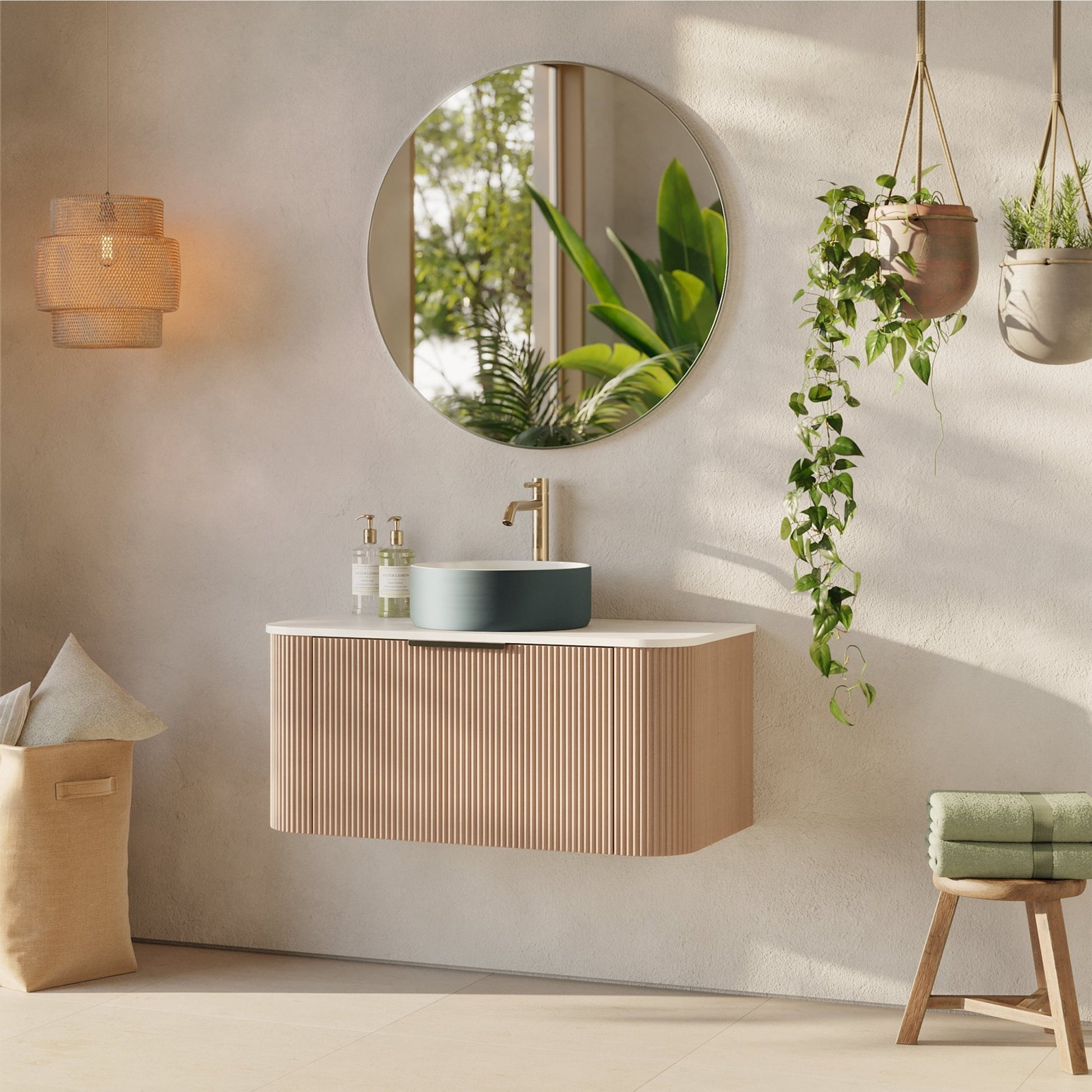 Differnz hoge kraan koud/warm - gebogen - 30.6 x 17.4 cm - mat goud - Mozaiektegel.com