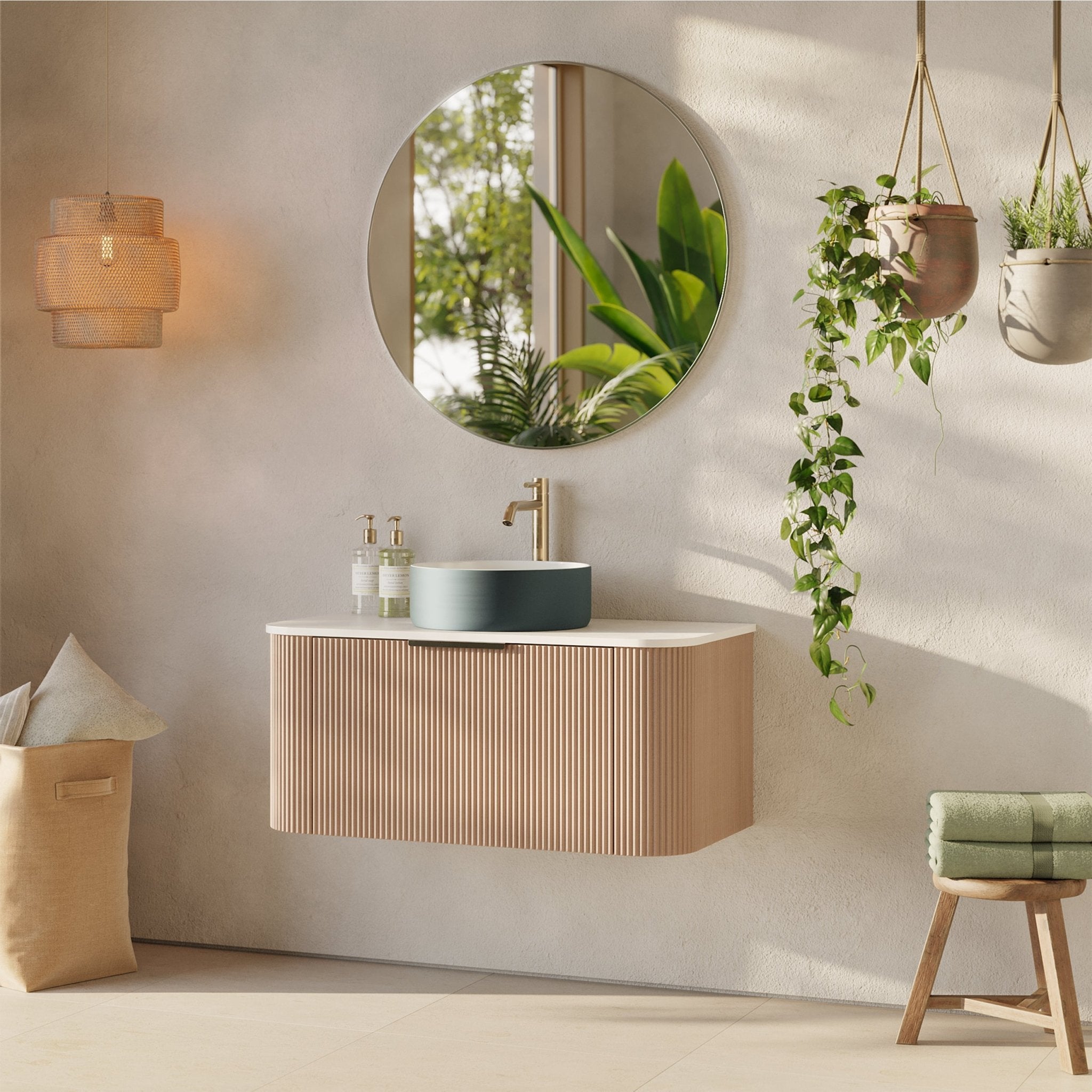 Differnz hoge kraan koud/warm - gebogen - 30.6 x 17.4 cm - mat goud - Mozaiektegel.com