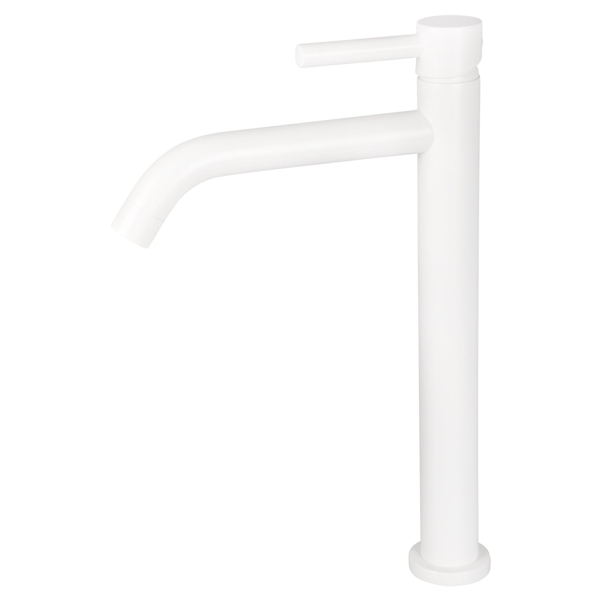 Differnz hoge kraan koud/warm - gebogen - 30.6 x 17.4 cm - mat wit - Mozaiektegel.com