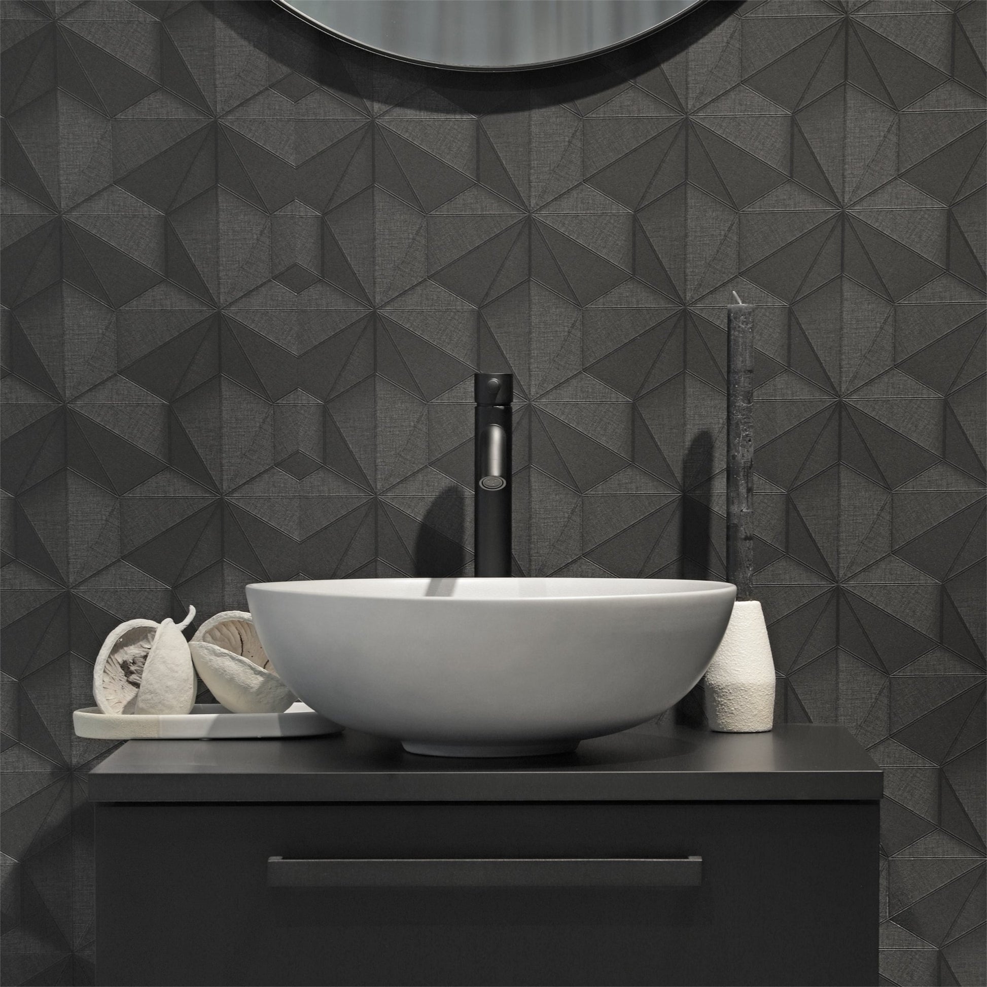 Differnz hoge kraan koud/warm - gebogen - 30.6 x 17.4 cm - mat zwart - Mozaiektegel.com