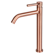 Differnz hoge kraan koud/warm - gebogen - 30.6 x 17.4 cm - rood koper - Mozaiektegel.com