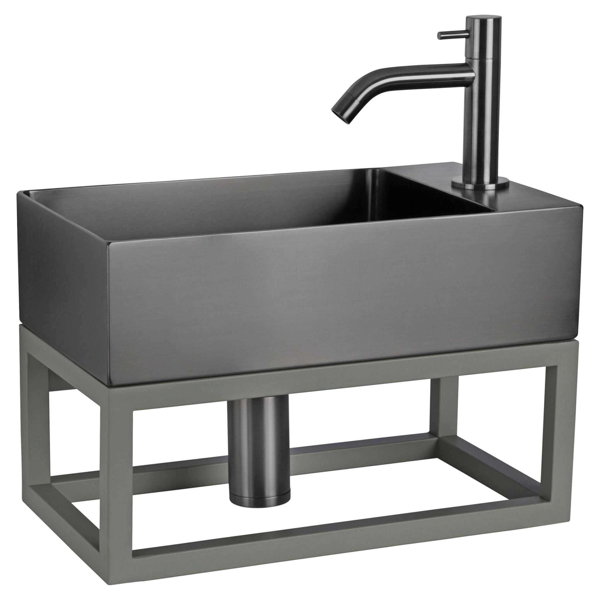 Differnz Hura L handdoekhouder voor fontein | groen | 40 x 22 x 15.5 cm - Mozaiektegel.com