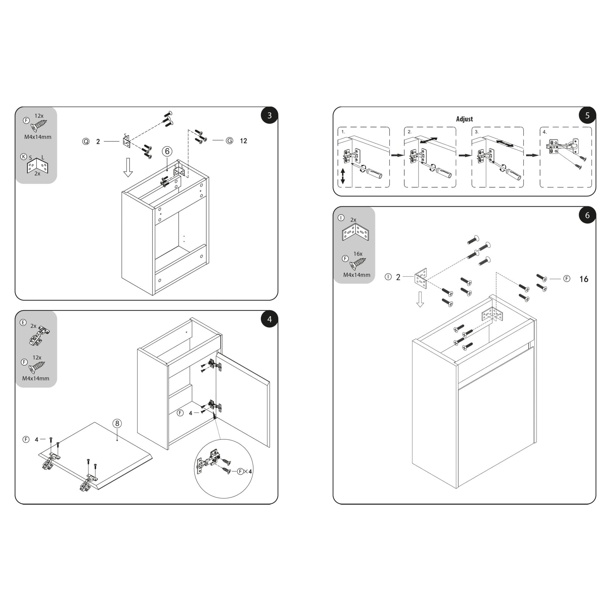 Differnz Hura L meubel links/rechts knock down FSC® | antraciet | 40 cm - Mozaiektegel.com