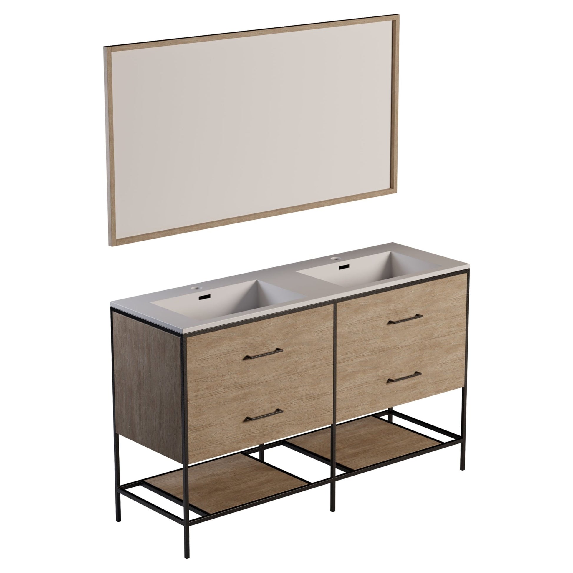 Differnz Industrial onderkast FSC® | forest | 139 x 45.5 x 82 cm - Mozaiektegel.com