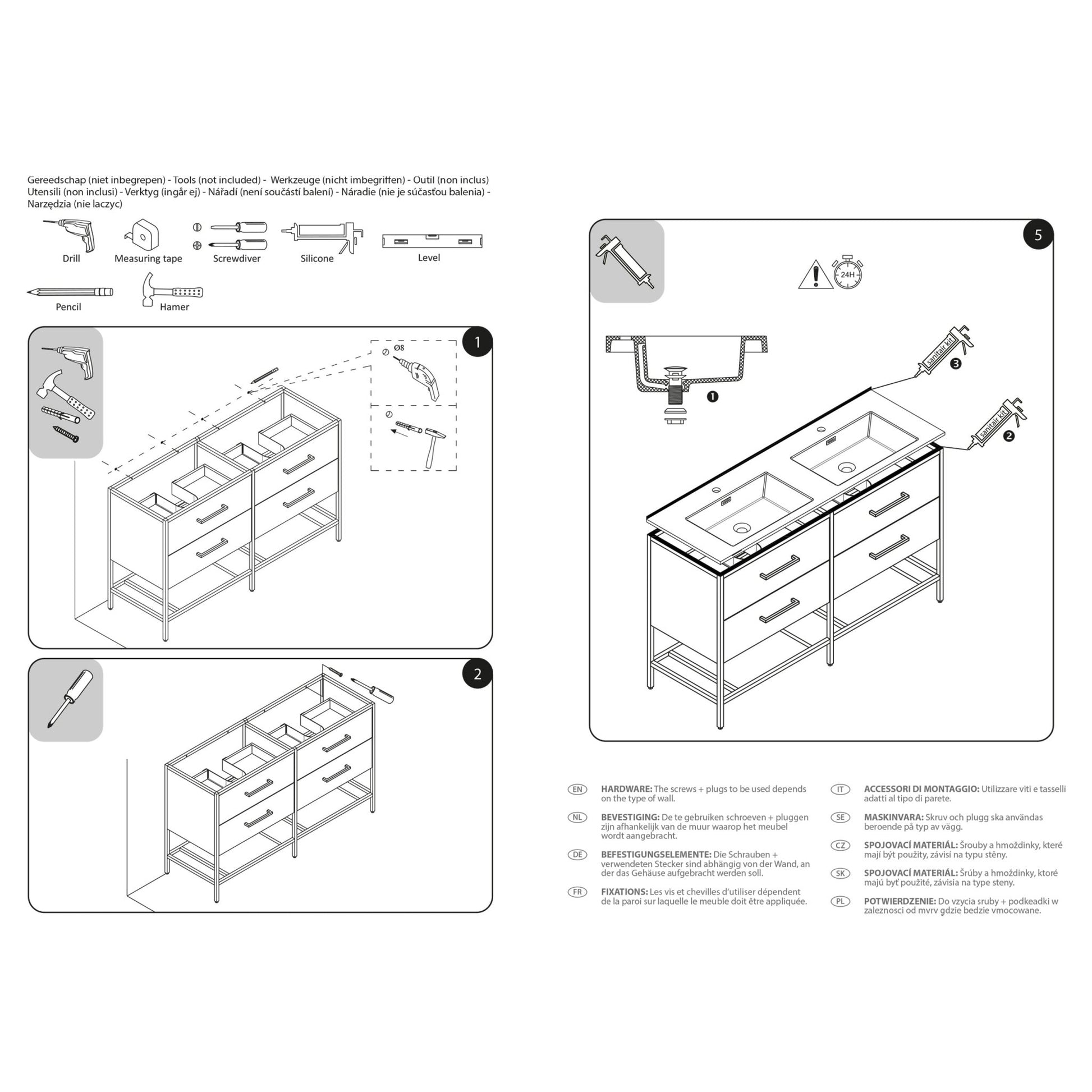 Differnz Industrial onderkast FSC® | forest | 139 x 45.5 x 82 cm - Mozaiektegel.com