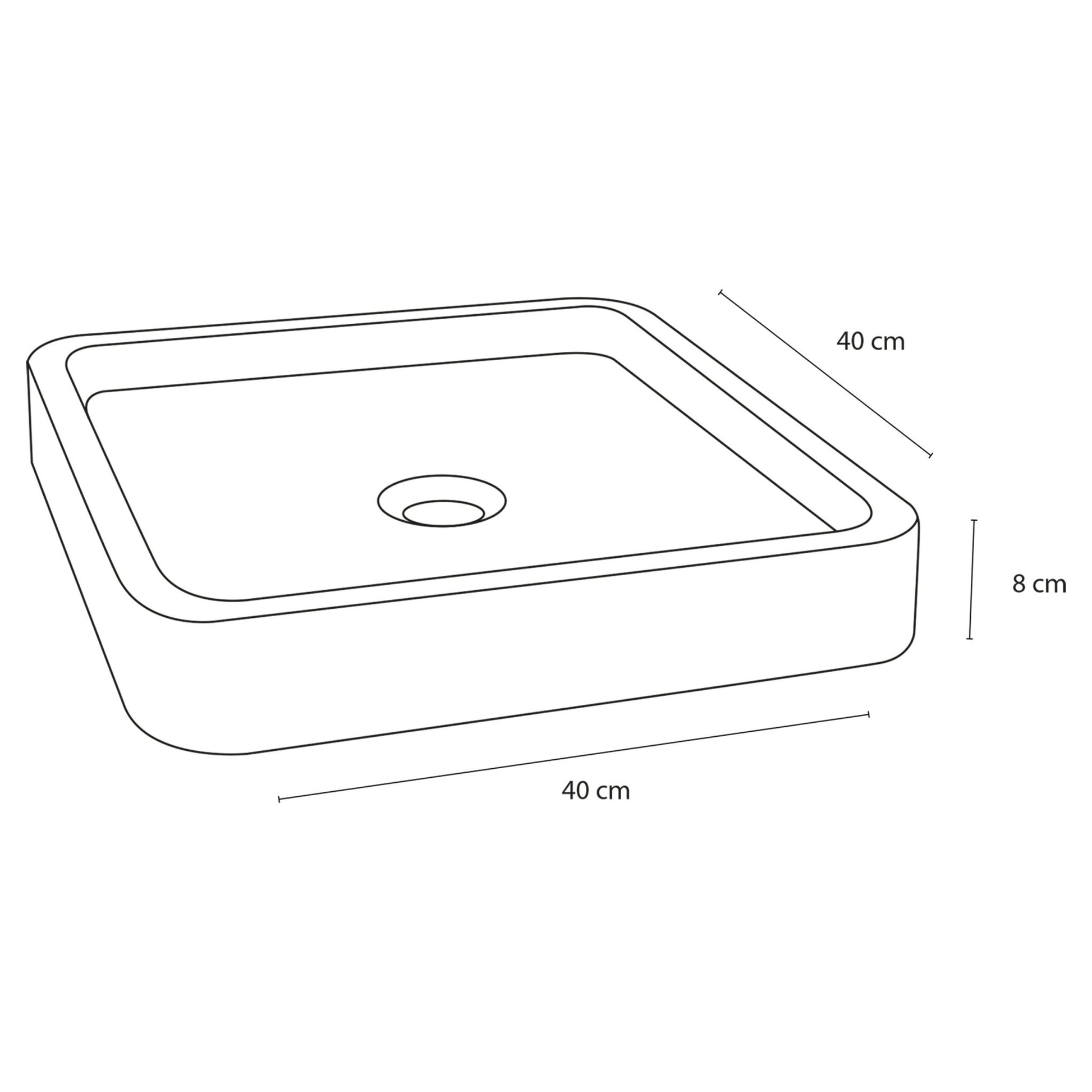 Differnz Jura waskom beton | 40 x 40 x 7 cm - Mozaiektegel.com