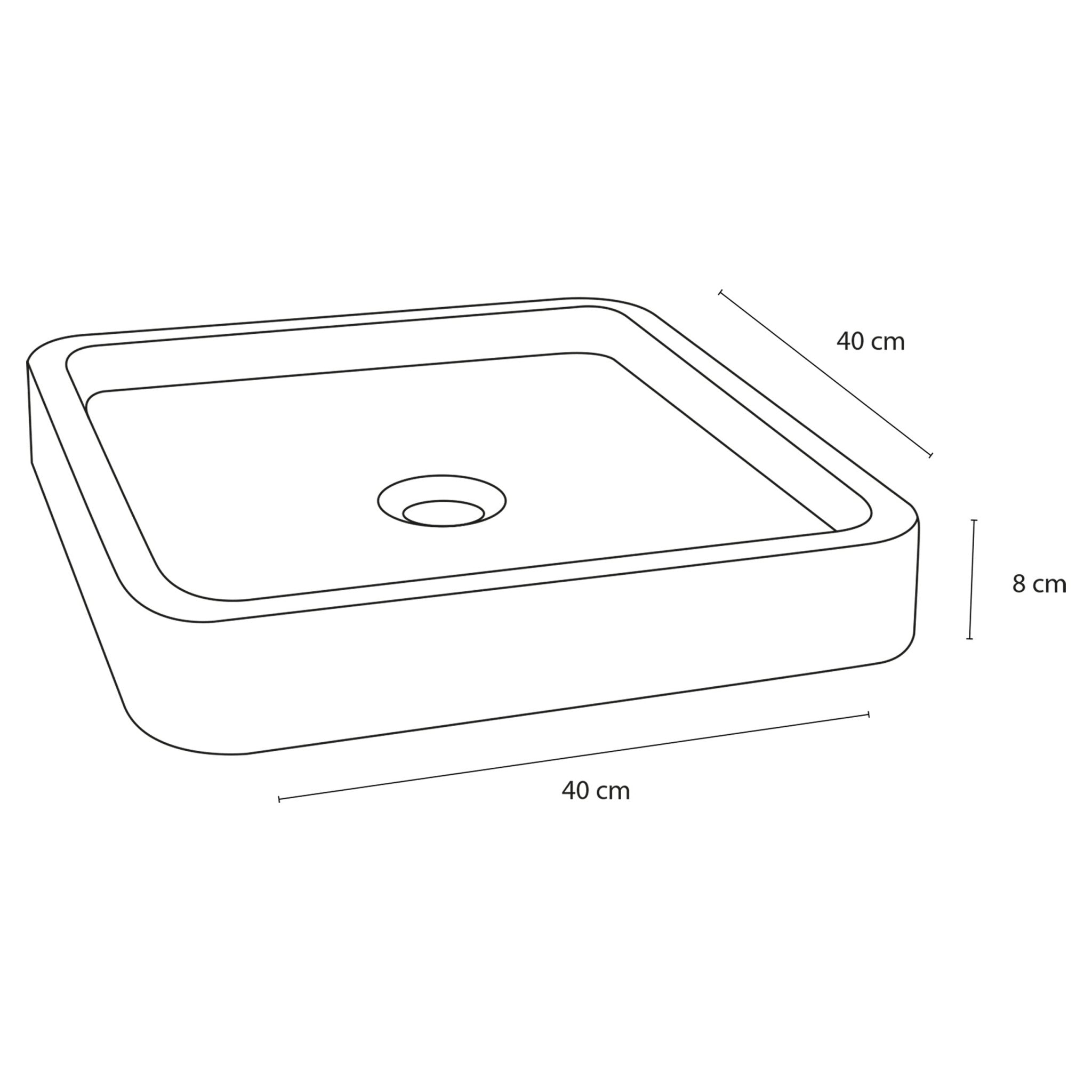 Differnz Jura waskom beton | 40 x 40 x 7 cm - Mozaiektegel.com
