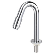 Differnz koudwaterkraan gebogen - 19 cm - chroom - Mozaiektegel.com