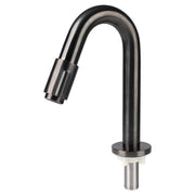 Differnz koudwaterkraan gebogen - 19 cm - gun metal - Mozaiektegel.com