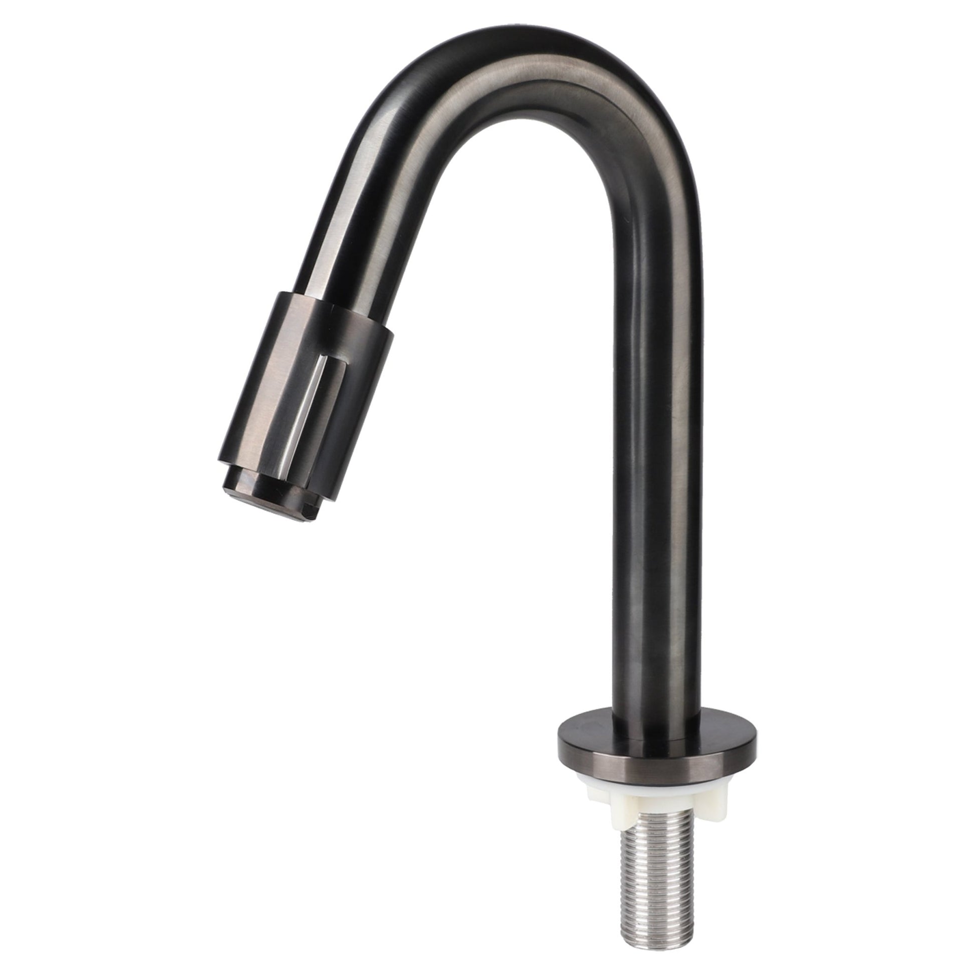 Differnz koudwaterkraan gebogen - 19 cm - gun metal - Mozaiektegel.com