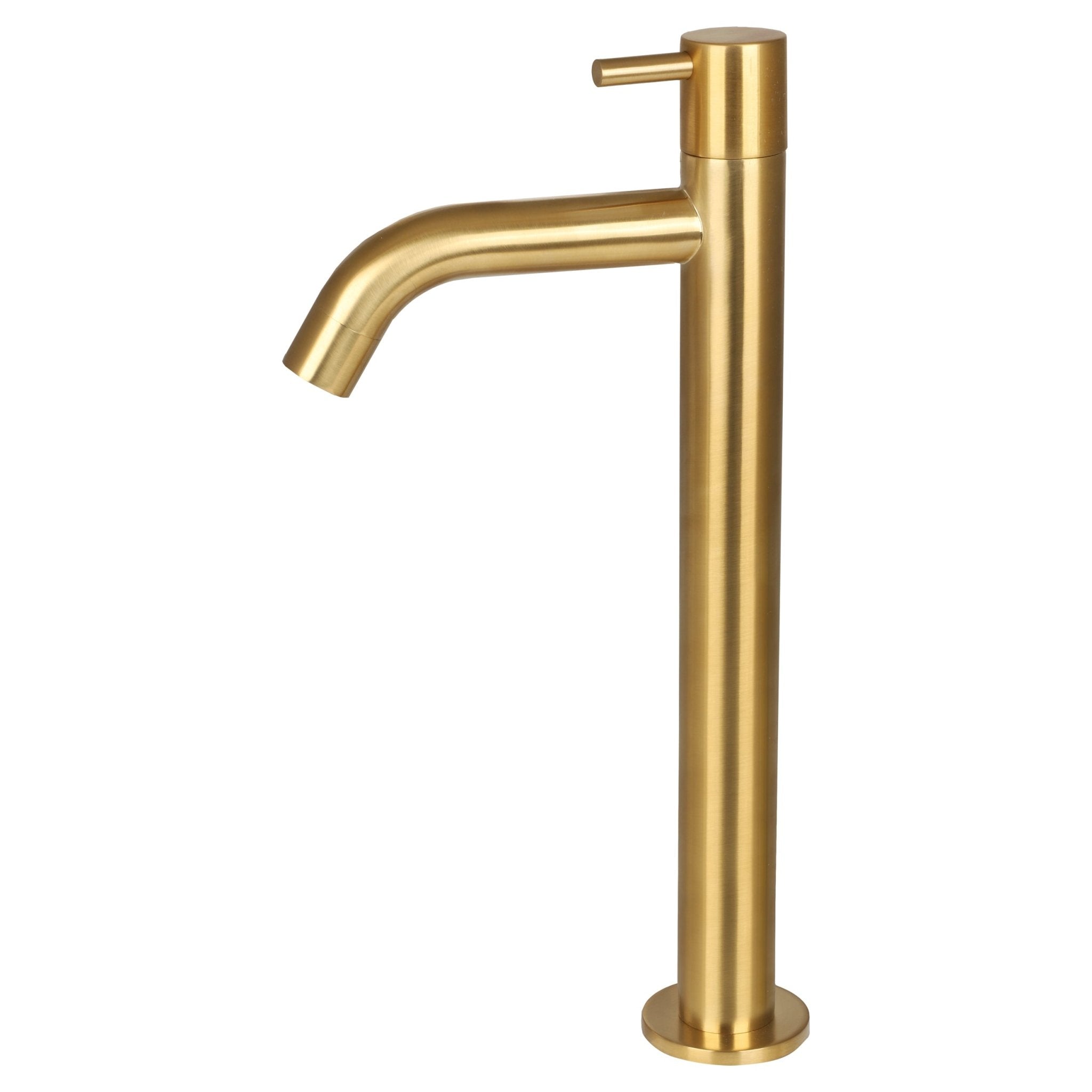 Differnz koudwaterkraan hoog - 28.5 x 11.5 cm - mat goud - Mozaiektegel.com