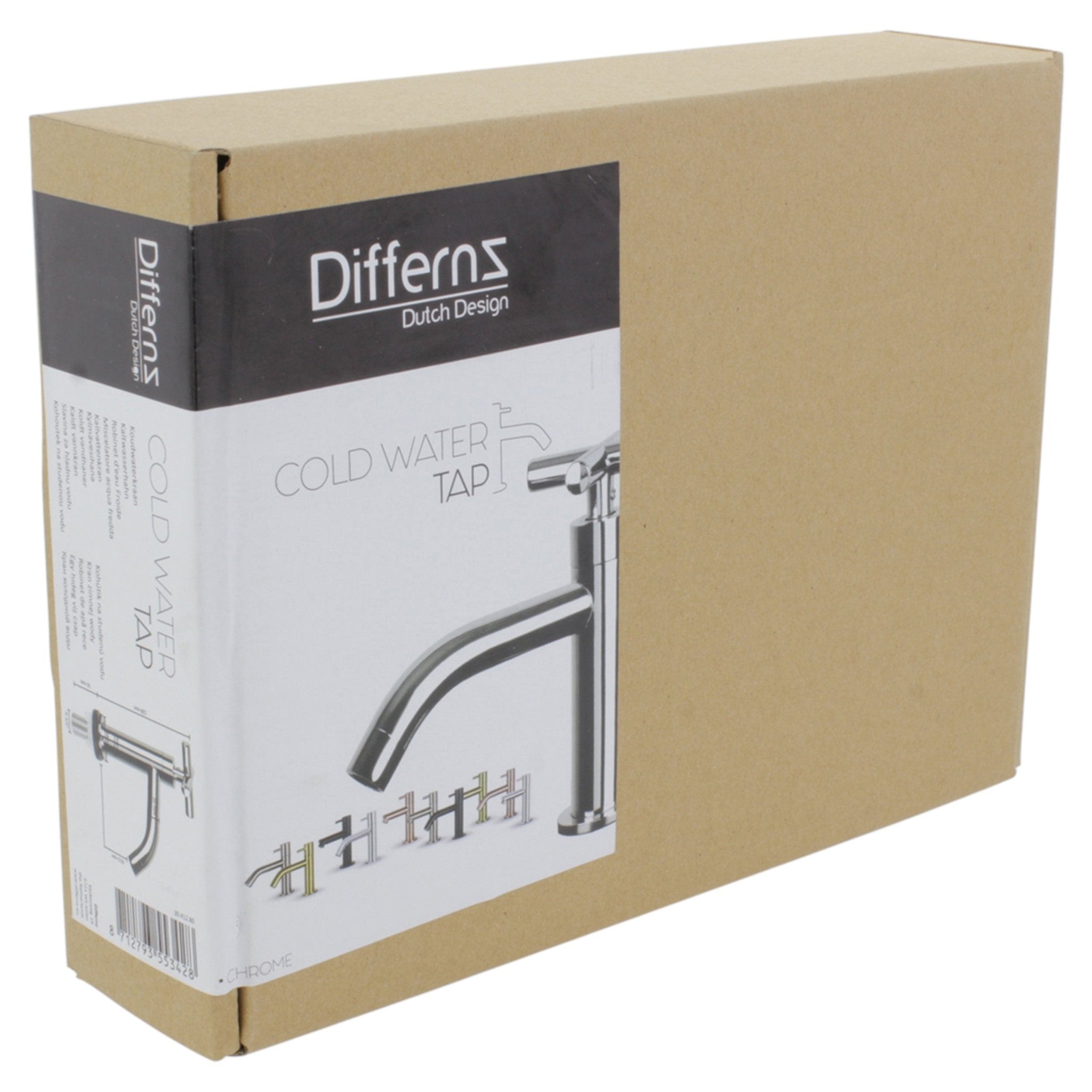 Differnz koudwaterkraan kruis - chroom - Mozaiektegel.com