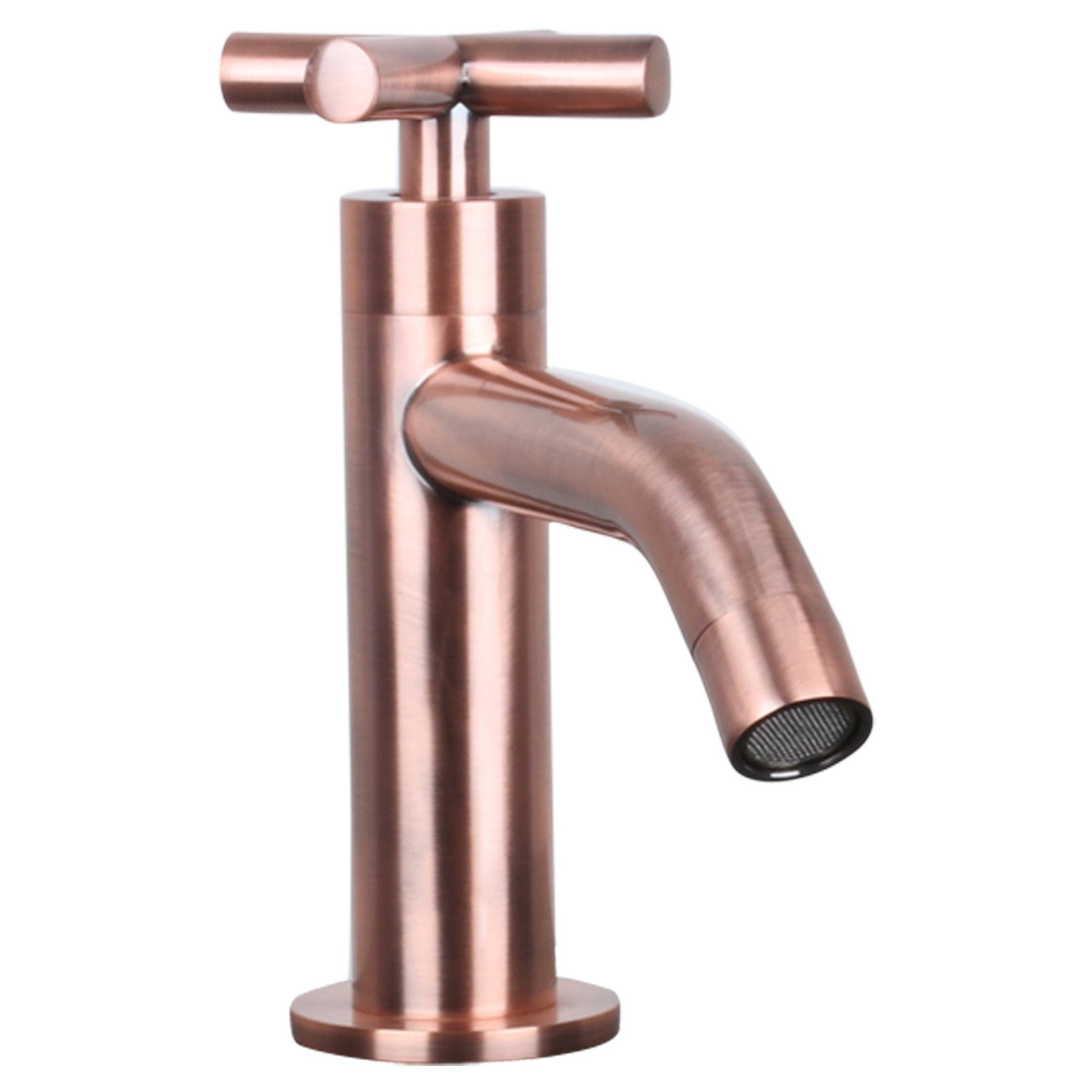 Differnz koudwaterkraan kruis - rood koper - Mozaiektegel.com