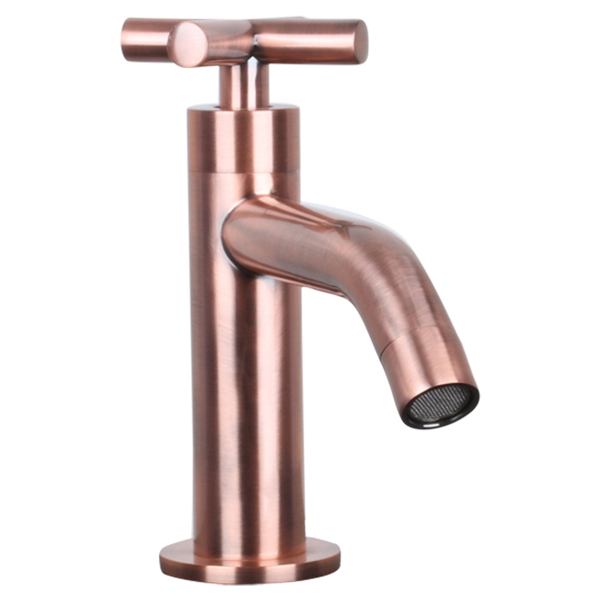 Differnz koudwaterkraan kruis - rood koper - Mozaiektegel.com