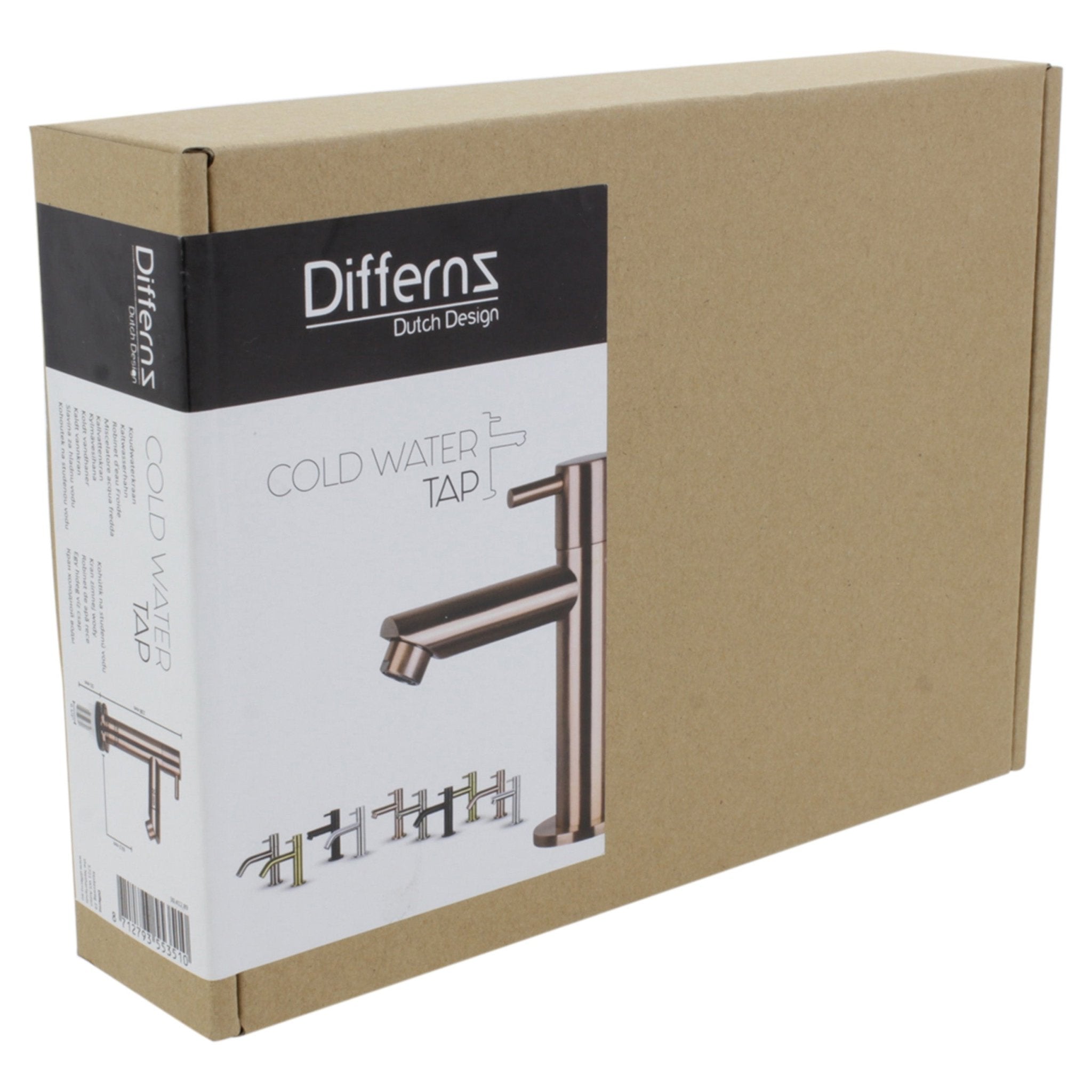 Differnz koudwaterkraan recht - rood koper - Mozaiektegel.com