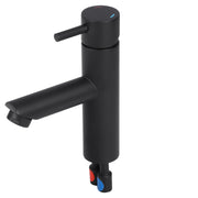 Differnz kraan koud/warm - recht - mat zwart - Mozaiektegel.com