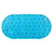 Differnz Lapis inlegmat bad - 100% PVC - anti - slip laag - 70 x 35 cm - blauw transparant - Mozaiektegel.com