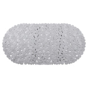 Differnz Lapis inlegmat bad - 100% PVC - anti - slip laag - 70 x 35 cm - grijs - Mozaiektegel.com