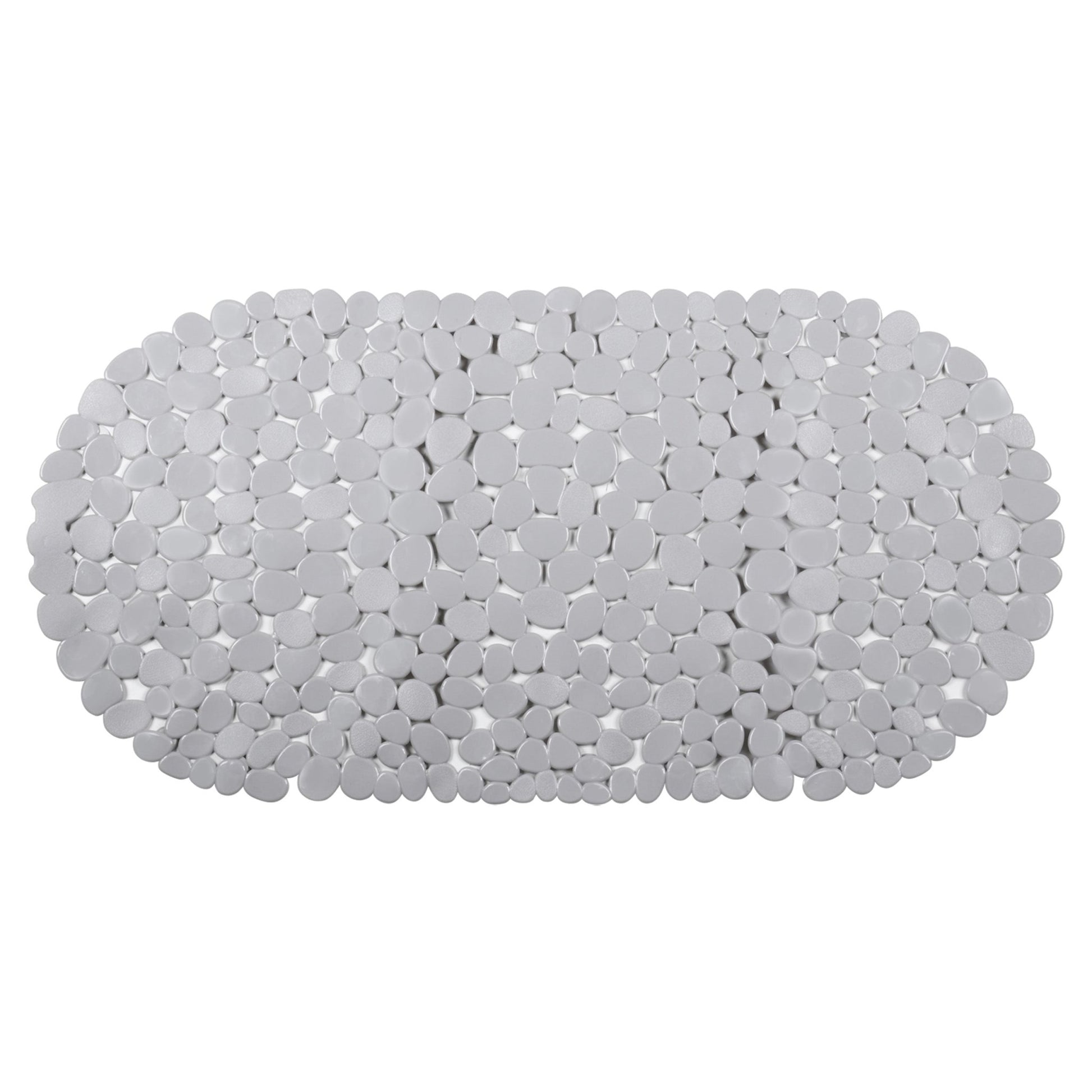 Differnz Lapis inlegmat bad - 100% PVC - anti - slip laag - 70 x 35 cm - grijs - Mozaiektegel.com