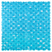 Differnz Lapis inlegmat douche - 100% PVC - anti - slip laag - 54 x 54 cm - blauw transparant - Mozaiektegel.com