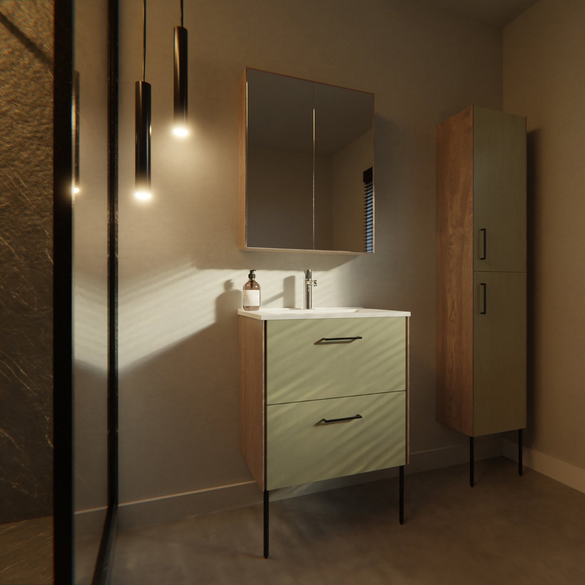 Differnz Legs onderkast FSC® | groen | 60 cm - Mozaiektegel.com