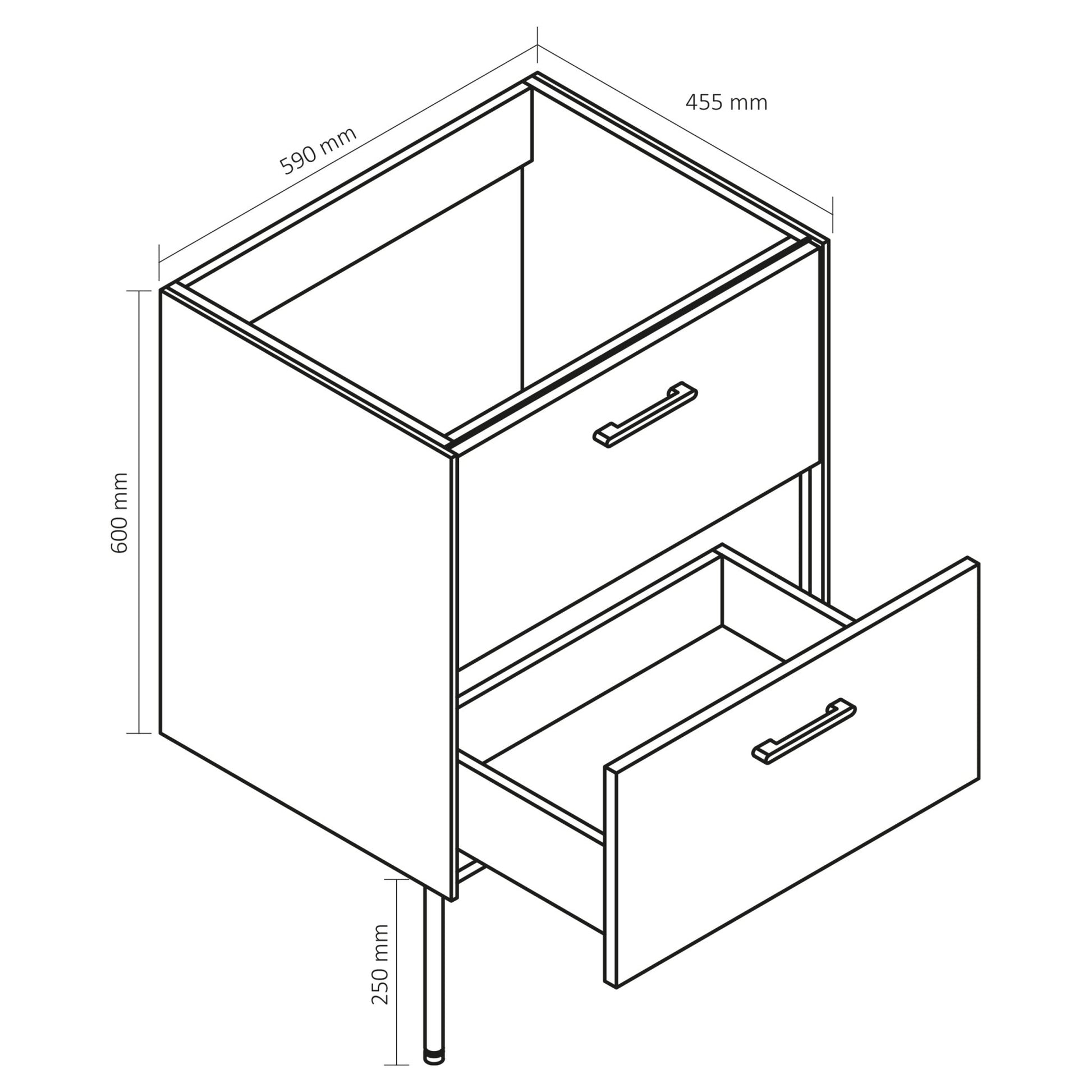 Differnz Legs onderkast FSC® | groen | 60 cm - Mozaiektegel.com