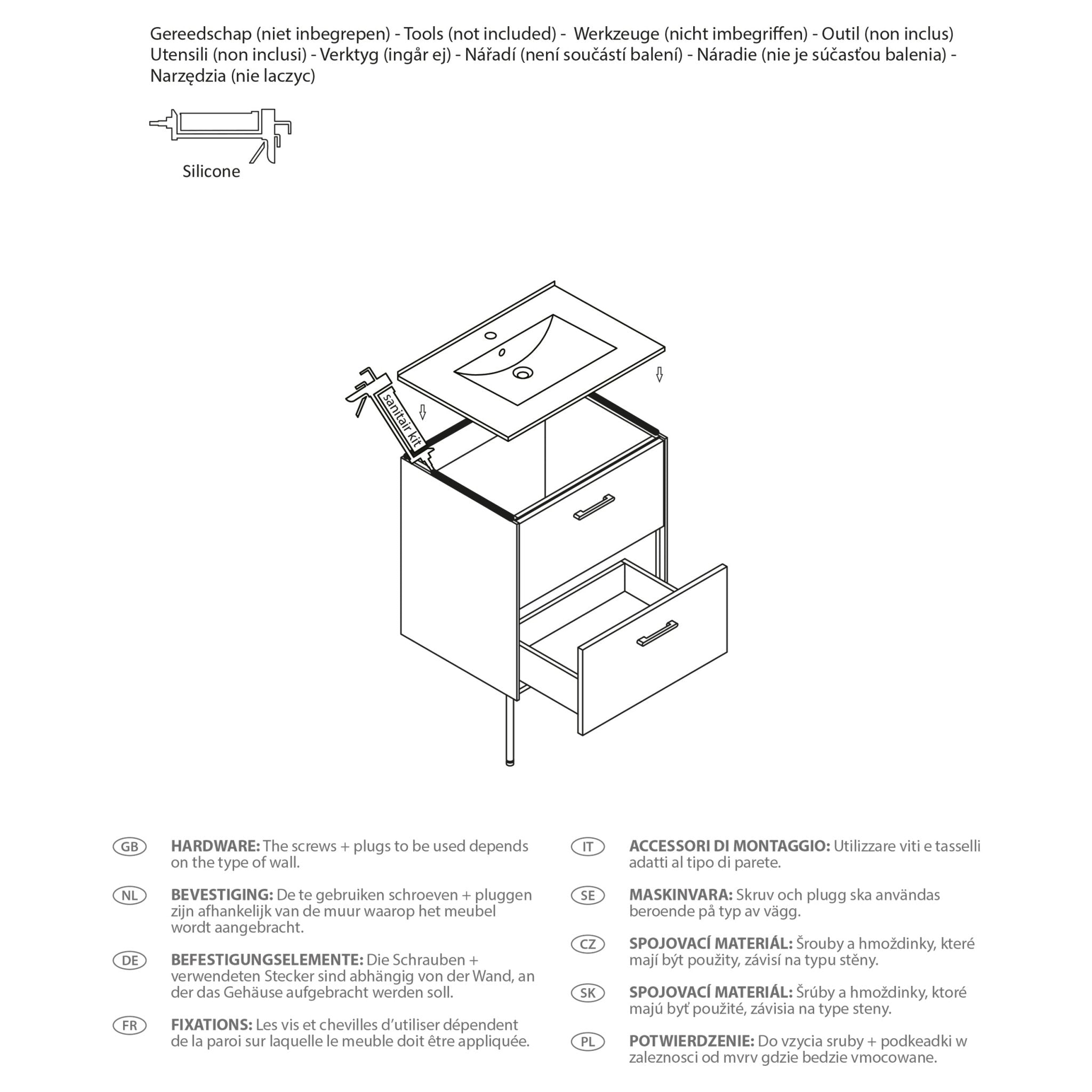 Differnz Legs onderkast FSC® | groen | 60 cm - Mozaiektegel.com