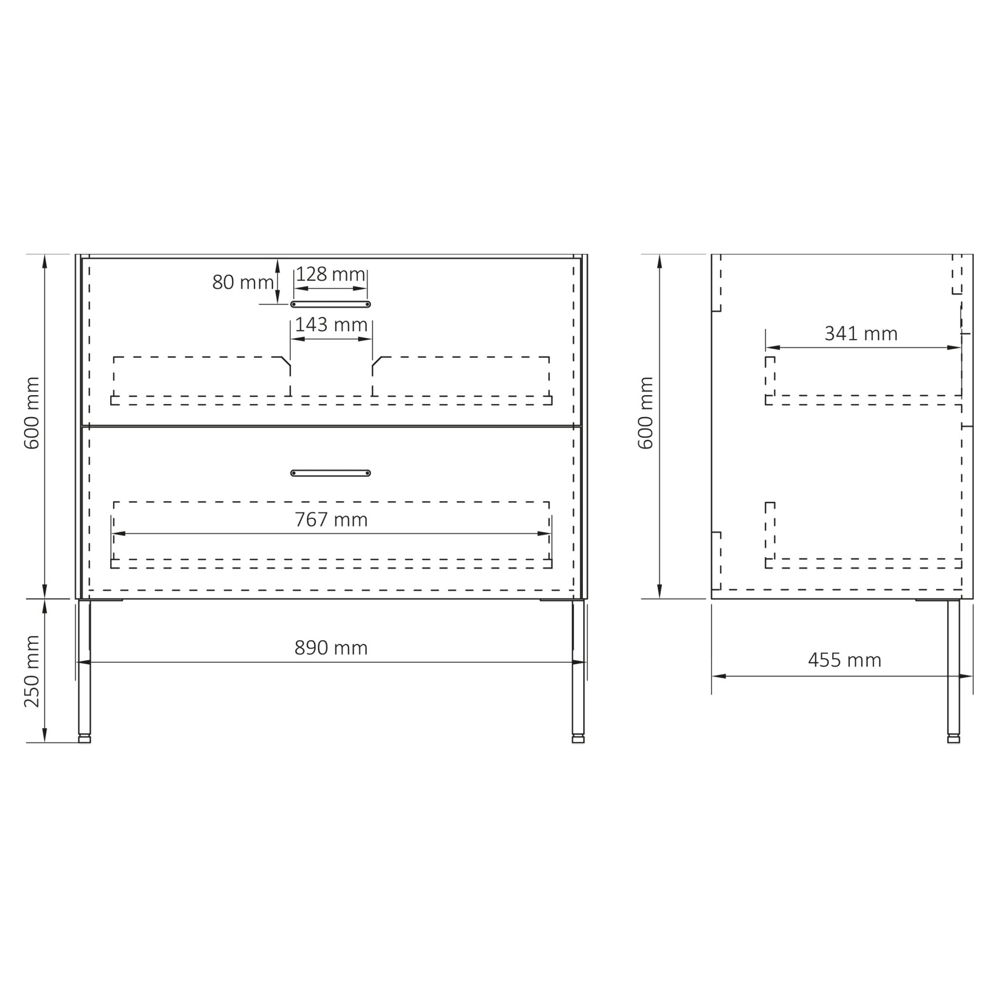 Differnz Legs onderkast FSC® | groen | 90 cm - Mozaiektegel.com