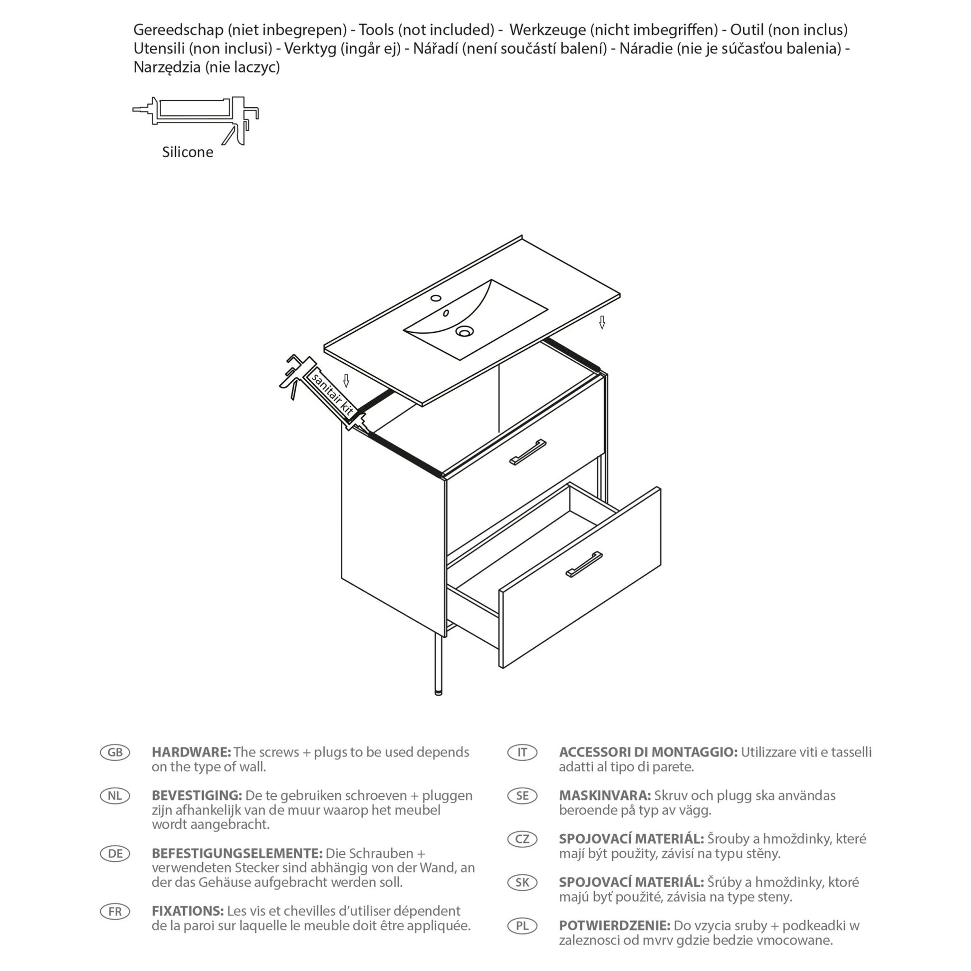 Differnz Legs onderkast FSC® | groen | 90 cm - Mozaiektegel.com