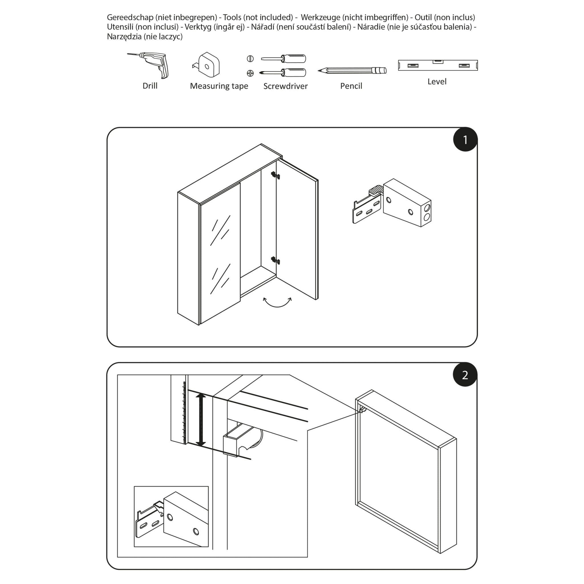 Differnz Legs spiegelkast FSC® | groen | 60 x 15 x 75 cm - Mozaiektegel.com