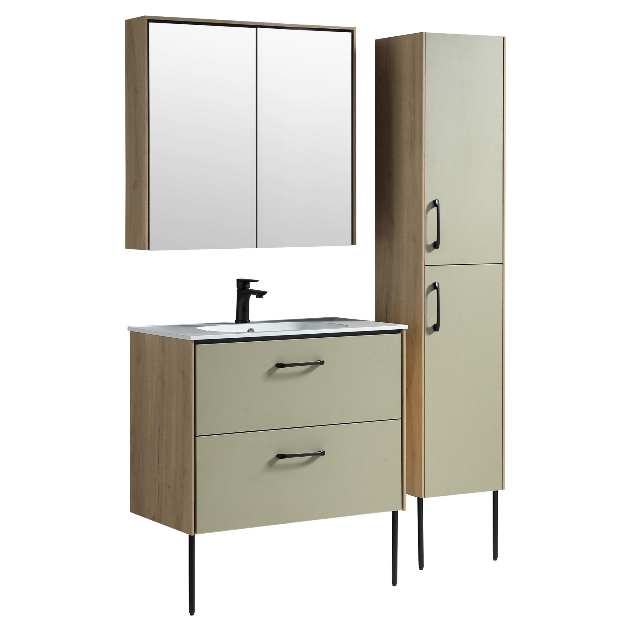 Differnz Legs wastafel | wit | 91.5 x 46.5 cm - Mozaiektegel.com