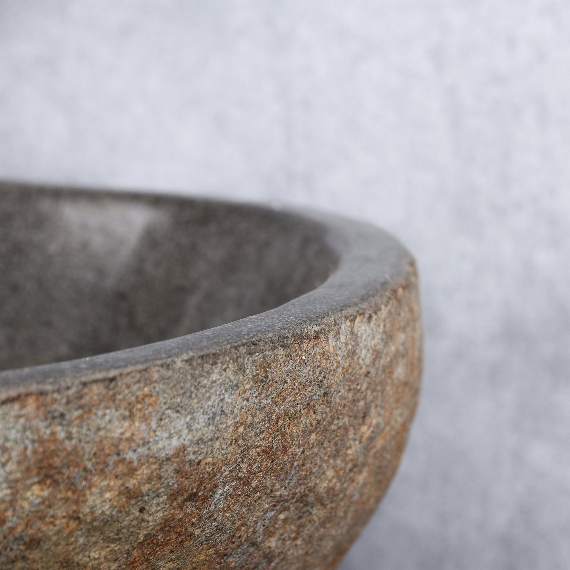 Differnz Lombok waskom duo - riviersteen | Ø 40 - 50 x 15 cm - Mozaiektegel.com