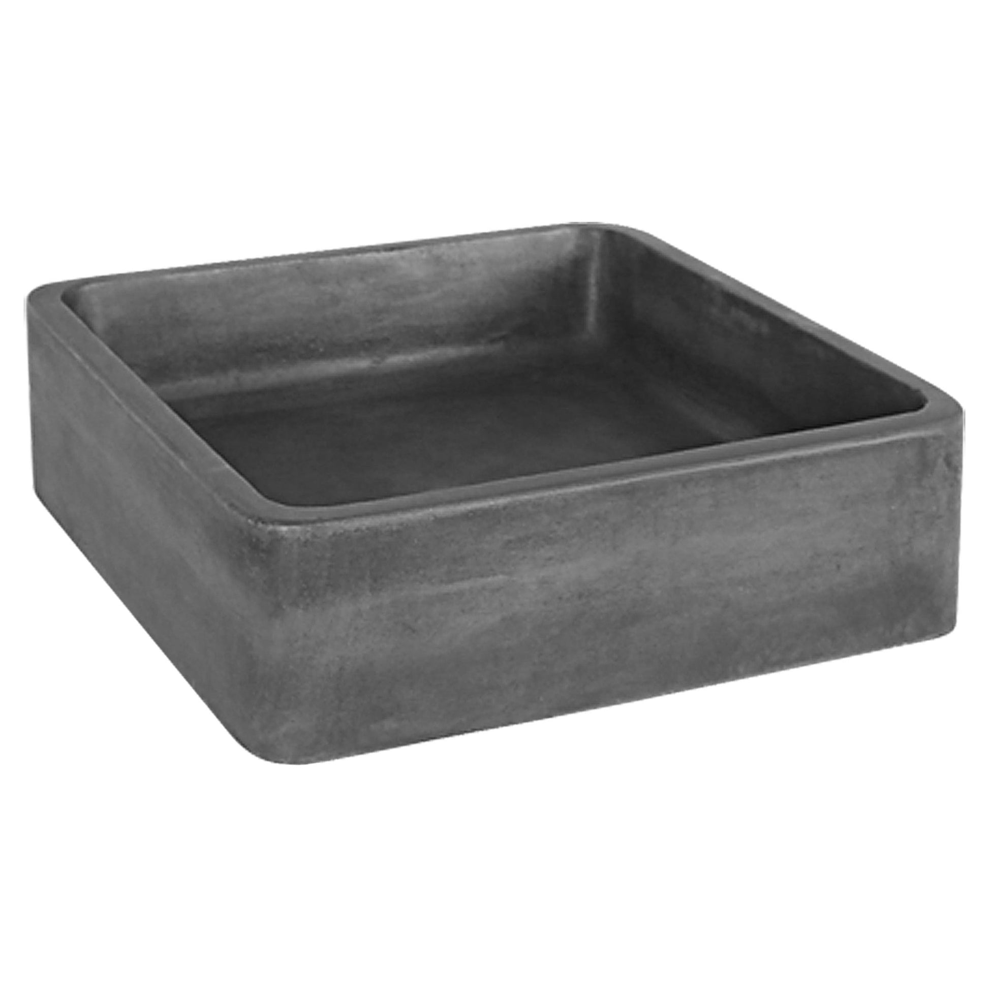 Differnz Marba waskom beton | donkergrijs | 40 x 40 x 12 cm - Mozaiektegel.com